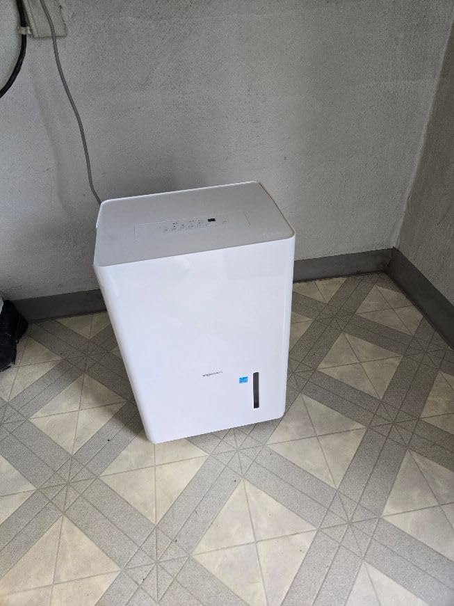 Amazon Basics Large Dehumidifier for Rooms, Energy Star Certified, Effectively Reduces Humidity, With Continuous Drain Pump, Timer, Auto-Defrost, Overflow Protection, up to 4000 SFT, 50 Pint, White Customer Review Amazon Basics Large Dehumidifier for Rooms, Energy Star Certified, Effectively Reduces Humidity, With Continuous Drain Pump, Timer, Auto-Defrost, Overflow Protection, up to 4000 SFT, 50 Pint, White - Customer Photo 1