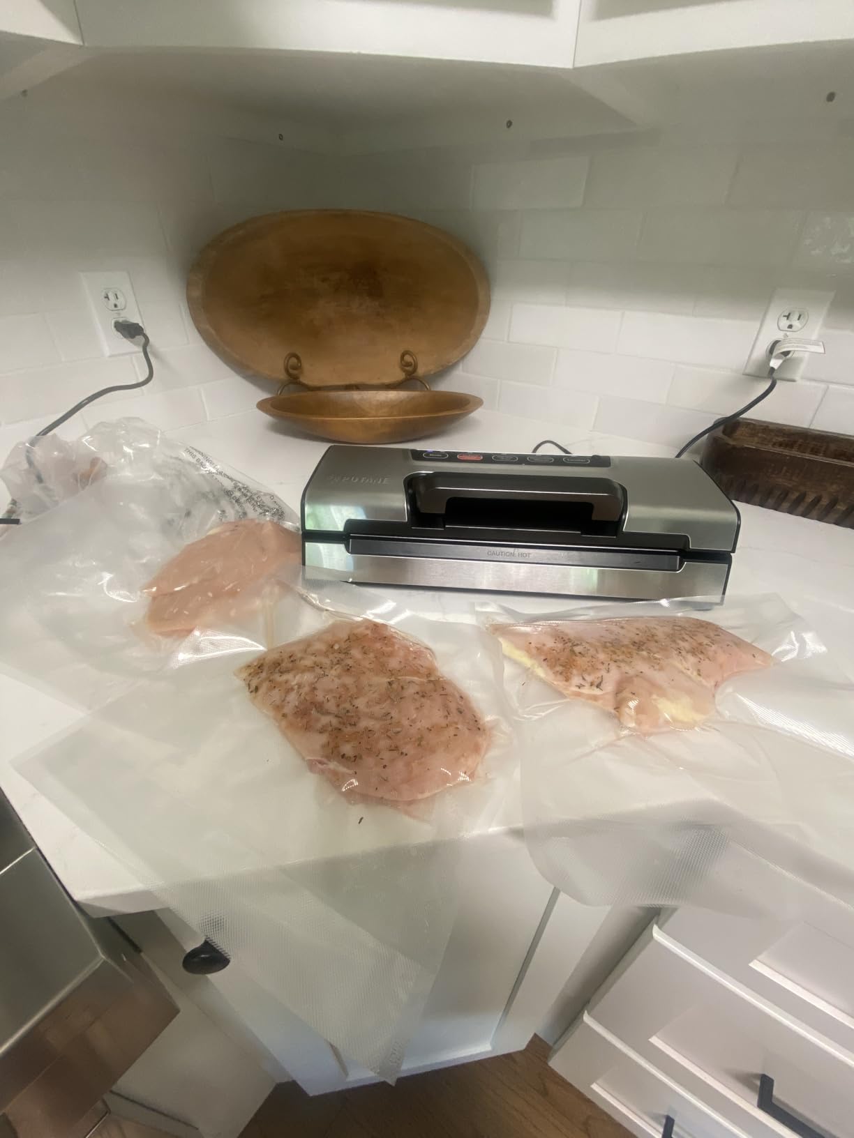 Precision Vacuum Machine,Pro Food Sealer with Built-in Cutter and Bag Storage(Up to 20 Feet Length), Both Auto&Manual Options,2 Modes,Includes 2 Bag Rolls 11 Precision Vacuum Machine,Pro Food Sealer with Built-in Cutter and Bag Storage(Up to 20 Feet Length), Both Auto&Manual Options,2 Modes,Includes 2 Bag Rolls 11