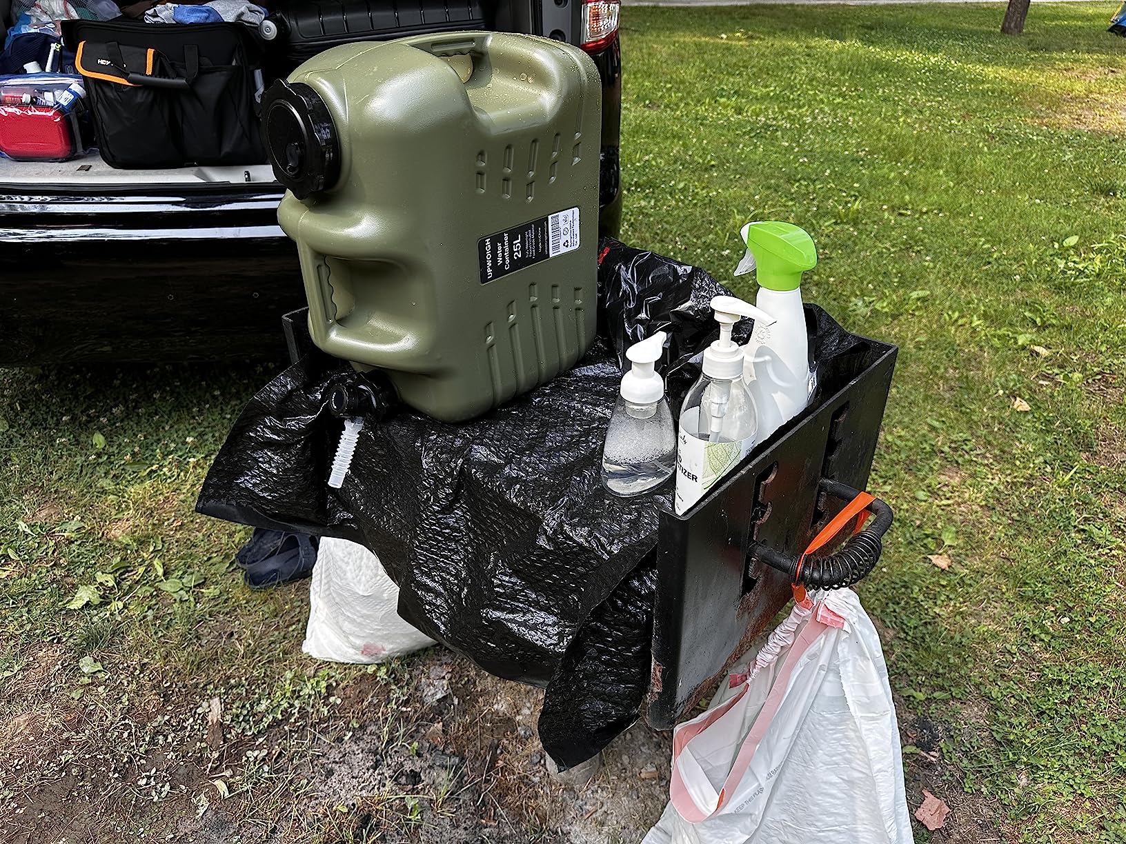 UPWOIGH 5 Gallon Water Jug, Camping Water Container, Truly No Leakage Water Storage with Spigot, Large Military Green Water Tank,BPA Free Portable Overlanding Gear for Outdoors,Hiking Customer Review UPWOIGH 5 Gallon Water Jug, Camping Water Container, Truly No Leakage Water Storage with Spigot, Large Military Green Water Tank,BPA Free Portable Overlanding Gear for Outdoors,Hiking - Customer Photo 2