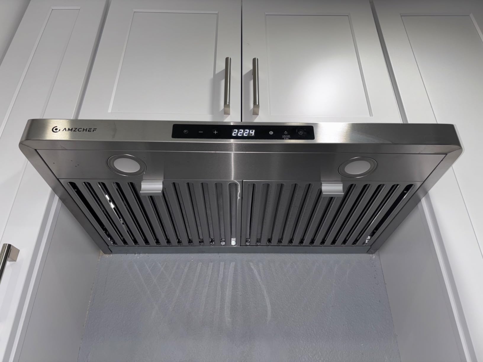 AMZCHEF Under Cabinet Range Hood 30 Inch, 750CFM Stainless Steel Kitchen Stove Vent Hood 3 Speed Exhaust Fan Touch/Remote/Gesture Control LED lights Time Setting Dishwasher-Safe Baffle Filters - Customer Photo 2