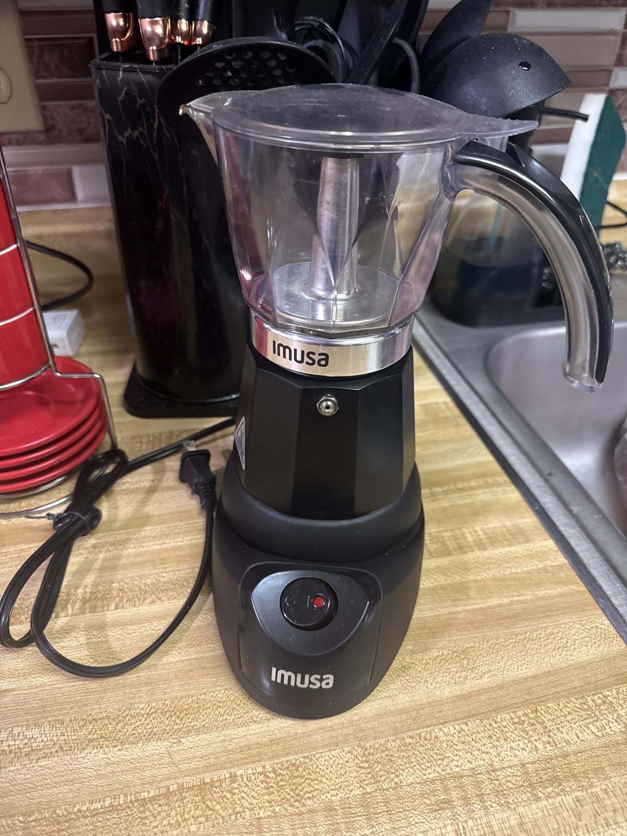 Imusa 3 or 2cup Electric Espresso Maker, Teal Customer Review Imusa 3 or 2cup Electric Espresso Maker, Teal - Customer Photo 1