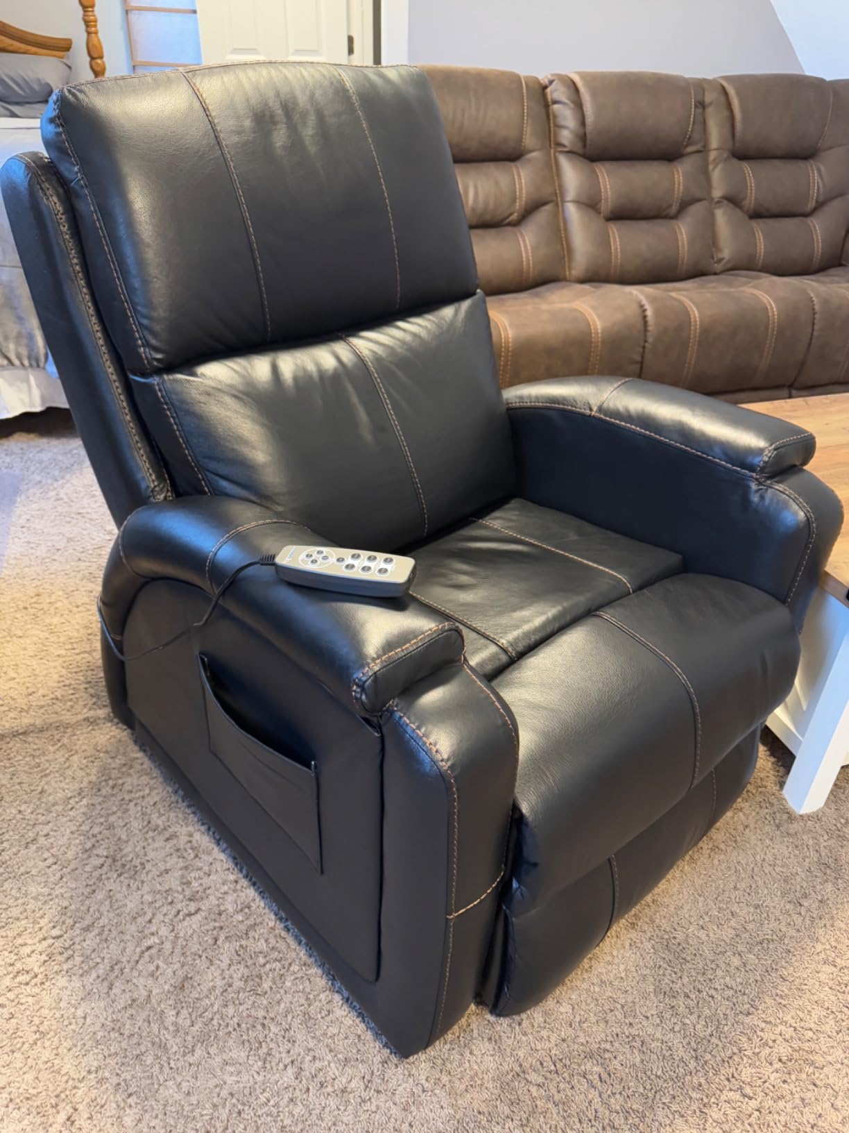 Catnapper Decompress Power Zero Gravity Recliner in Italian Black Leather - Customer Photo