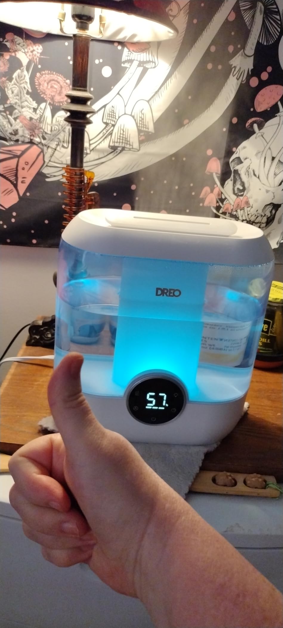 Dreo 6L Top Fill Humidifiers for Bedroom, 60H Runtime Supersized Cool Mist Humidifier for Large Room, 28 dB Quiet Baby Air Humidifiers for Nursery, Plants, Indoor, Night Light, LED Display, Ultrasonic Customer Review Dreo 6L Top Fill Humidifiers for Bedroom, 60H Runtime Supersized Cool Mist Humidifier for Large Room, 28 dB Quiet Baby Air Humidifiers for Nursery, Plants, Indoor, Night Light, LED Display, Ultrasonic - Customer Photo 1