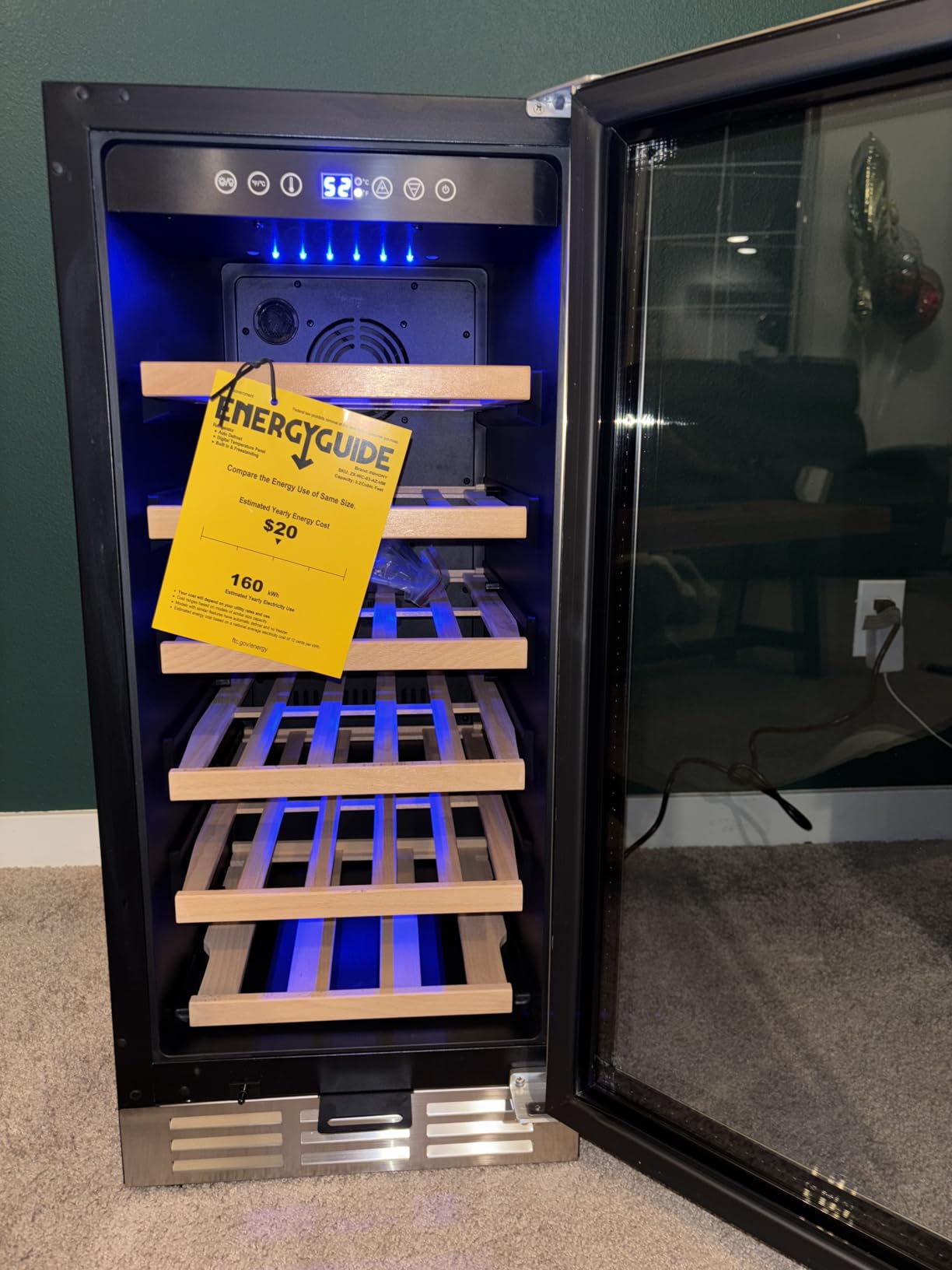 15 Inch Dual Zone Wine Refrigerator, 29 Bottle Und Customer Review 15 Inch Dual Zone Wine Refrigerator, 29 Bottle Und - Customer Photo 1