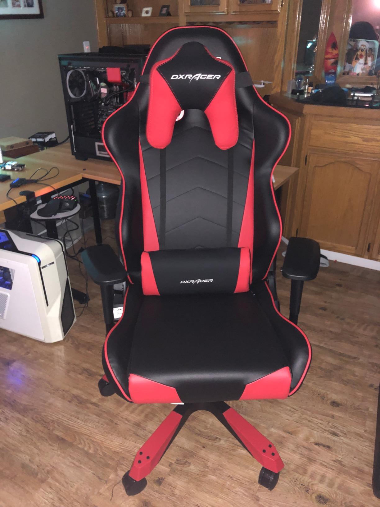 DXRacer Tank XXL Ergonomic Video Gaming Chair for Adults, Office Reclining Computer Chair with Magnetic Head Pillow and Lumbar Support, Racing Style Height Adjustable (EPU Leatherette, Black) Customer Review DXRacer Tank XXL Ergonomic Video Gaming Chair for Adults, Office Reclining Computer Chair with Magnetic Head Pillow and Lumbar Support, Racing Style Height Adjustable (EPU Leatherette, Black) - Customer Photo 1