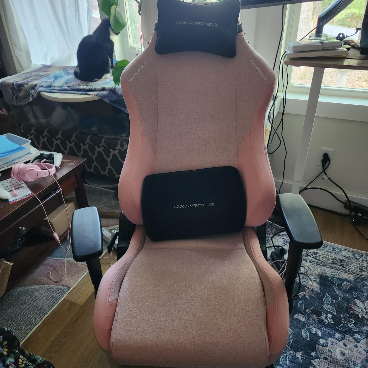 DXRacer Drifting L Ergonomic Video Gaming Chair with Lumbar Support and Headrest, Office Reclining Computer Chair for Adults, Racing Style Height Adjustable (EPU Leatherette, Black Blue) Customer Review DXRacer Drifting L Ergonomic Video Gaming Chair with Lumbar Support and Headrest, Office Reclining Computer Chair for Adults, Racing Style Height Adjustable (EPU Leatherette, Black Blue) - Customer Photo 1