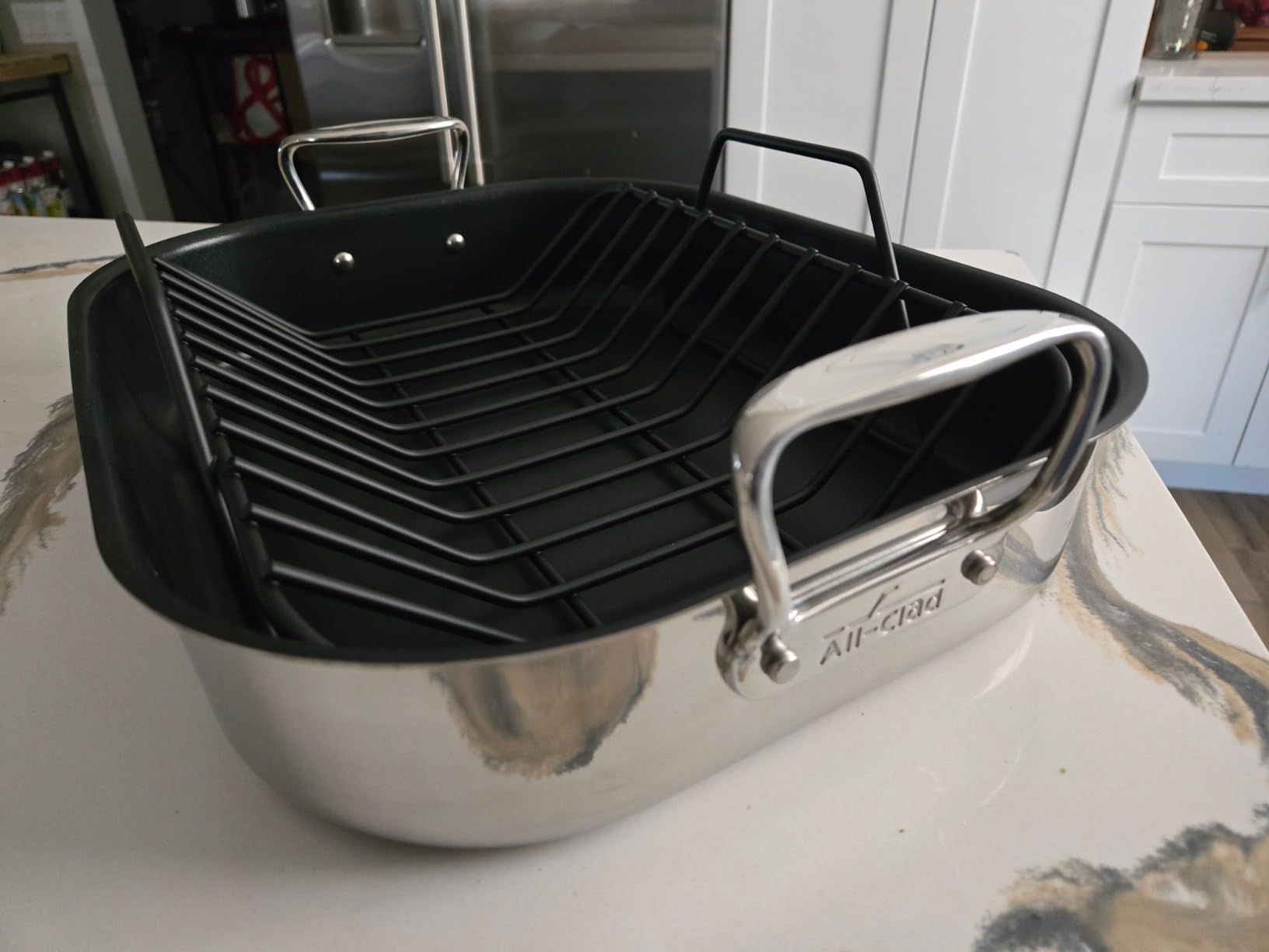 All-Clad Specialty Stainless Steel Roaster with Nonstick Rack 11x14 Inch Oven Broiler Safe 600F Customer Review All-Clad Specialty Stainless Steel Roaster with Nonstick Rack 11x14 Inch Oven Broiler Safe 600F - Customer Photo 1