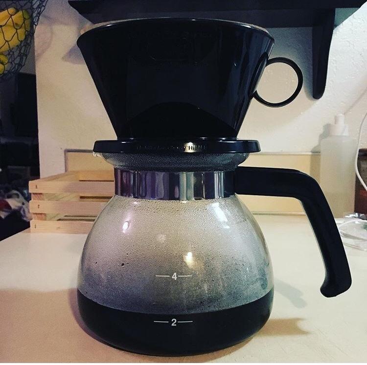 Melitta Pour-Over Coffee Brewer W/ Glass Carafe, Holds 6 - 6 Oz Cups, Black Customer Review Melitta Pour-Over Coffee Brewer W/ Glass Carafe, Holds 6 - 6 Oz Cups, Black - Customer Photo 2