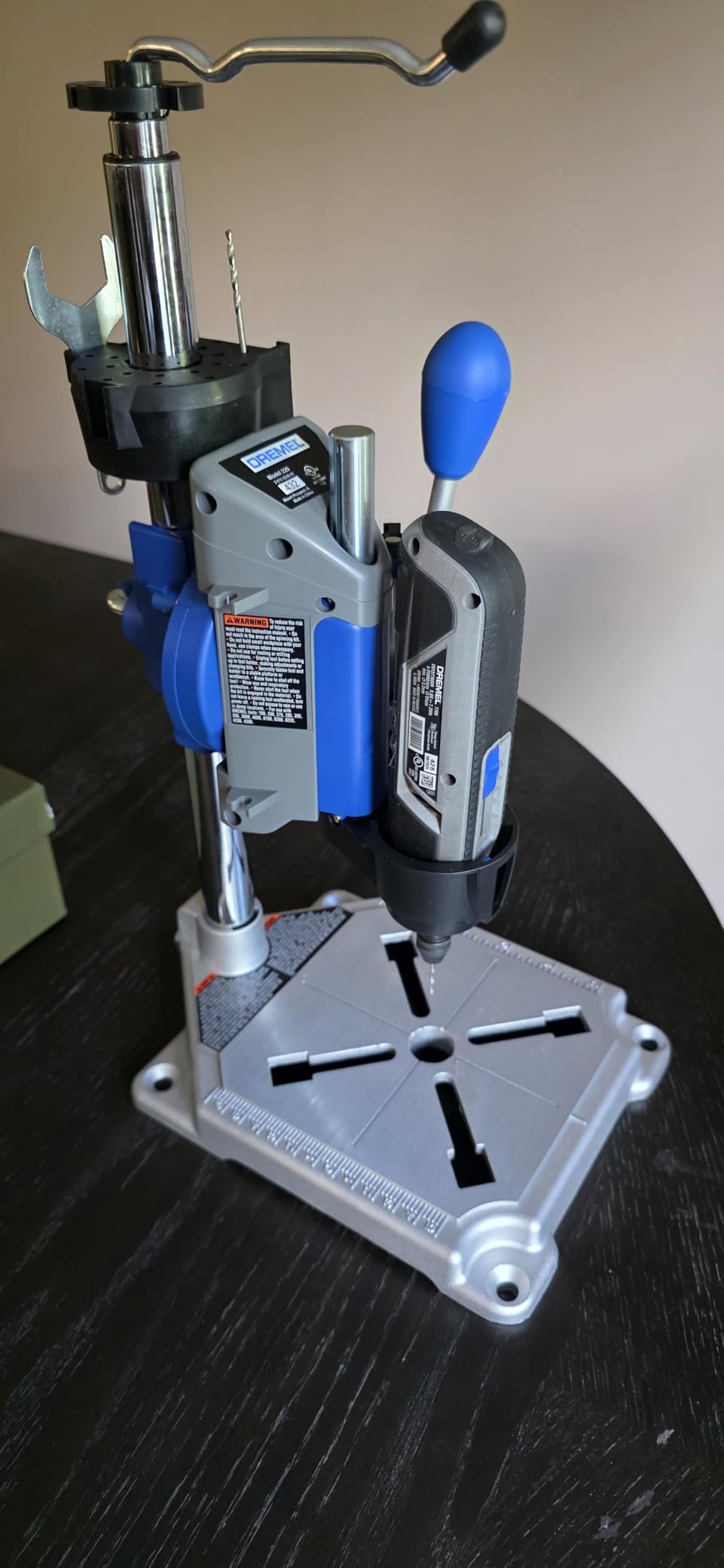 Dremel Drill Press Rotary Tool Workstation Stand with Wrench - Mini Portable Press & Tool Holder - 2 Inch Depth- Ideal for Drilling Perpendicular and Angled Holes - 220-01 Customer Review Dremel Drill Press Rotary Tool Workstation Stand with Wrench - Mini Portable Press & Tool Holder - 2 Inch Depth- Ideal for Drilling Perpendicular and Angled Holes - 220-01 - Customer Photo 1