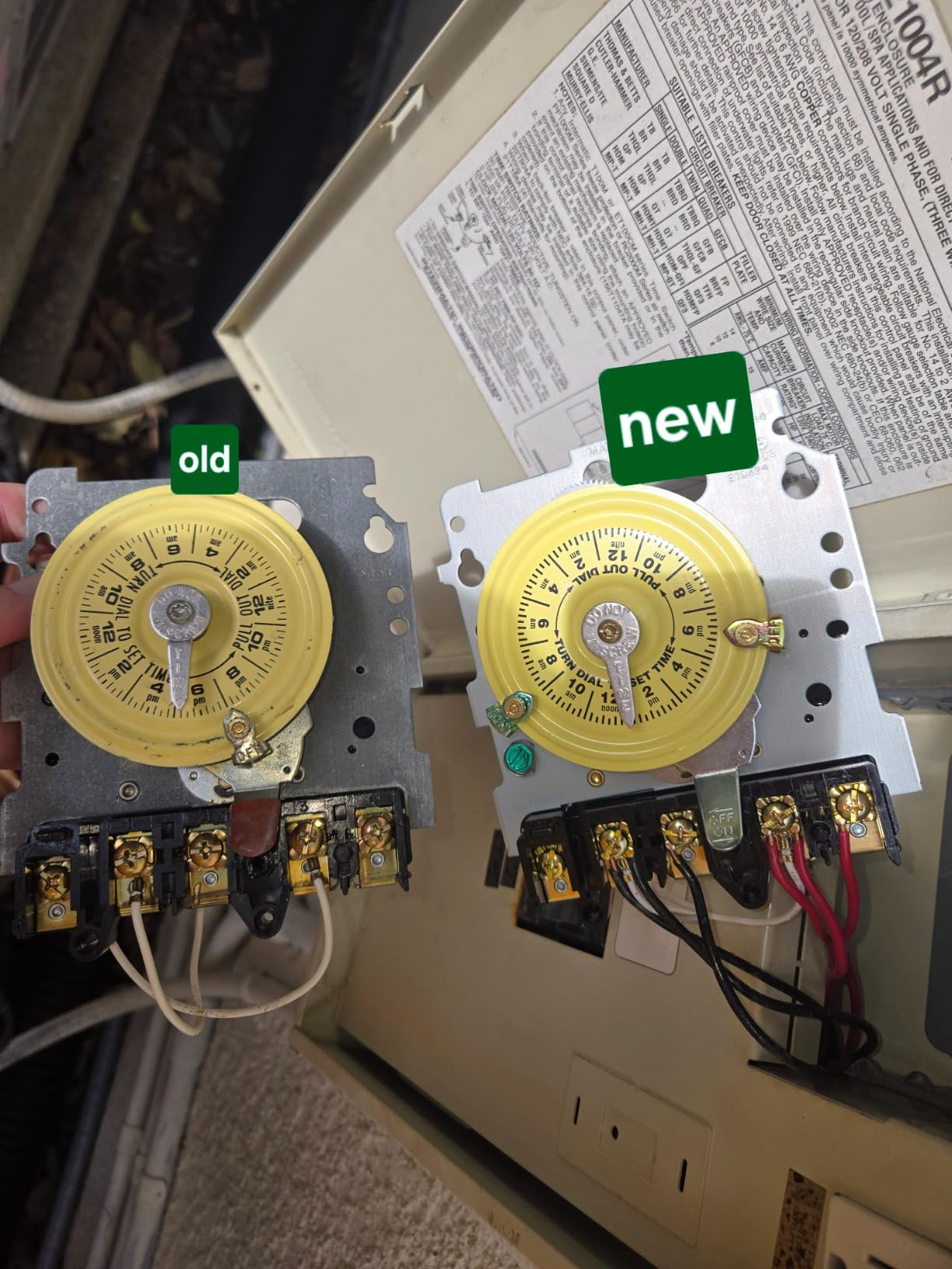 Intermatic T104 24-Hour Mechanical Timer Switch - 208–277 VAC, DPST, Indoor Metal Enclosure, Heavy-Duty, Manual Override, 40 Amp - Ideal for Lights, Pumps, Fans, and HVAC Systems Customer Review Intermatic T104 24-Hour Mechanical Timer Switch - 208–277 VAC, DPST, Indoor Metal Enclosure, Heavy-Duty, Manual Override, 40 Amp - Ideal for Lights, Pumps, Fans, and HVAC Systems - Customer Photo 1