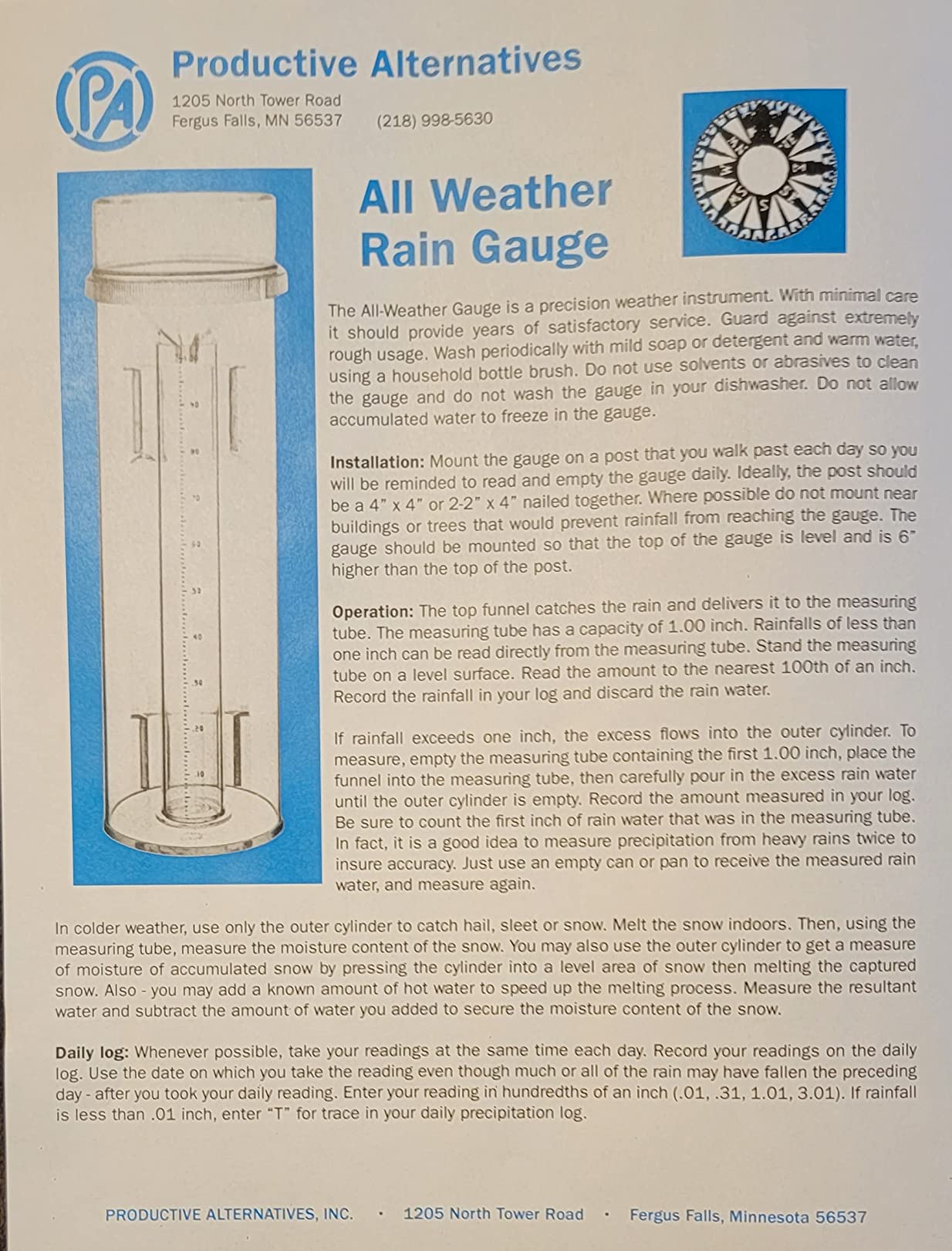 FUAUFAS KEXMY Rg202 Stratus Long Term Professional Rain and Snow Gauge Customer Review FUAUFAS KEXMY Rg202 Stratus Long Term Professional Rain and Snow Gauge - Customer Photo 3