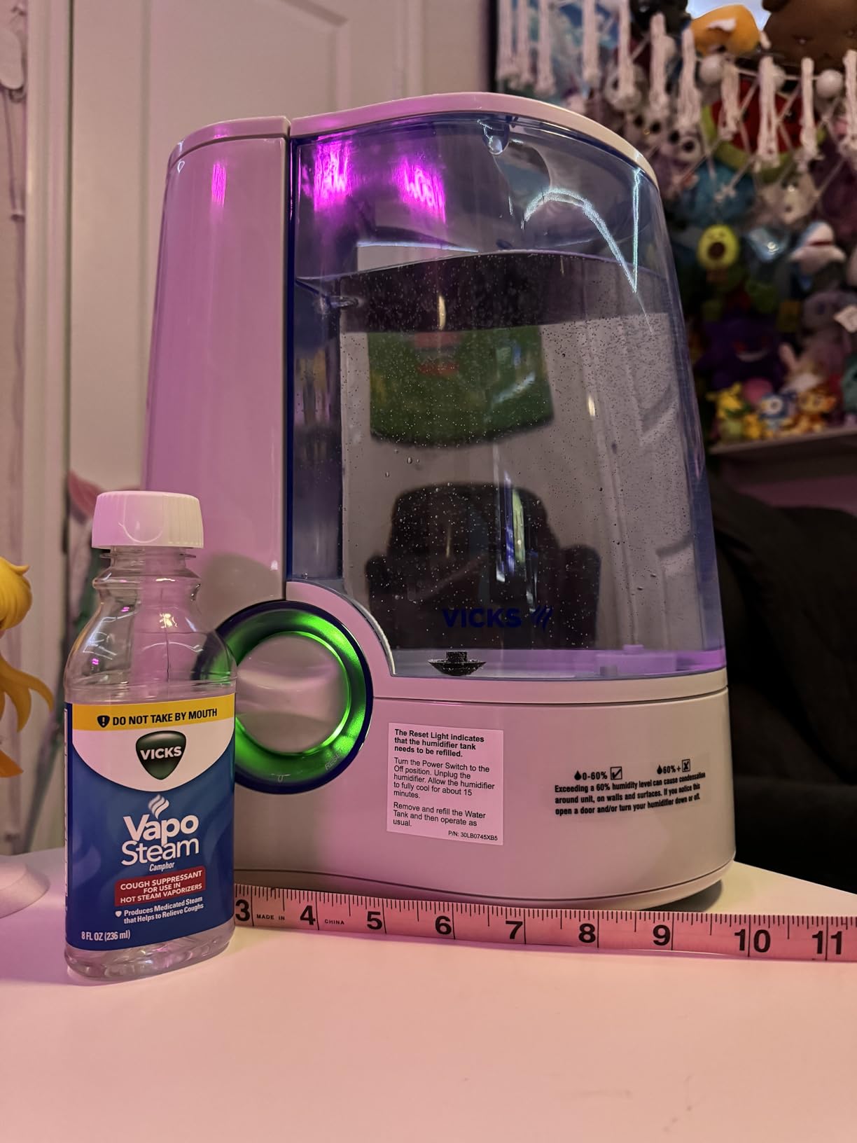 Vicks Warm Mist Humidifier - Air Humidifier for Bedroom, Home & Large Room, Baby, Kids and Adults Soothing Steam Vaporizer for Cough, Congestion, Allergies & Dry Air, VapoSteam Compatible Customer Review Vicks Warm Mist Humidifier - Air Humidifier for Bedroom, Home & Large Room, Baby, Kids and Adults Soothing Steam Vaporizer for Cough, Congestion, Allergies & Dry Air, VapoSteam Compatible - Customer Photo 1
