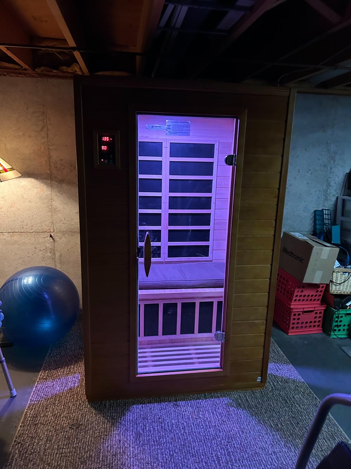 Dynamic Saunas Andora 2-Person Low EMF FAR Infrared Sauna with Red Light Therapy & Bluetooth Speakers | Personal Indoor Dry Heat Sauna for Home & Gym – Made from Canadian Hemlock Customer Review Dynamic Saunas Andora 2-Person Low EMF FAR Infrared Sauna with Red Light Therapy & Bluetooth Speakers | Personal Indoor Dry Heat Sauna for Home & Gym – Made from Canadian Hemlock - Customer Photo 1