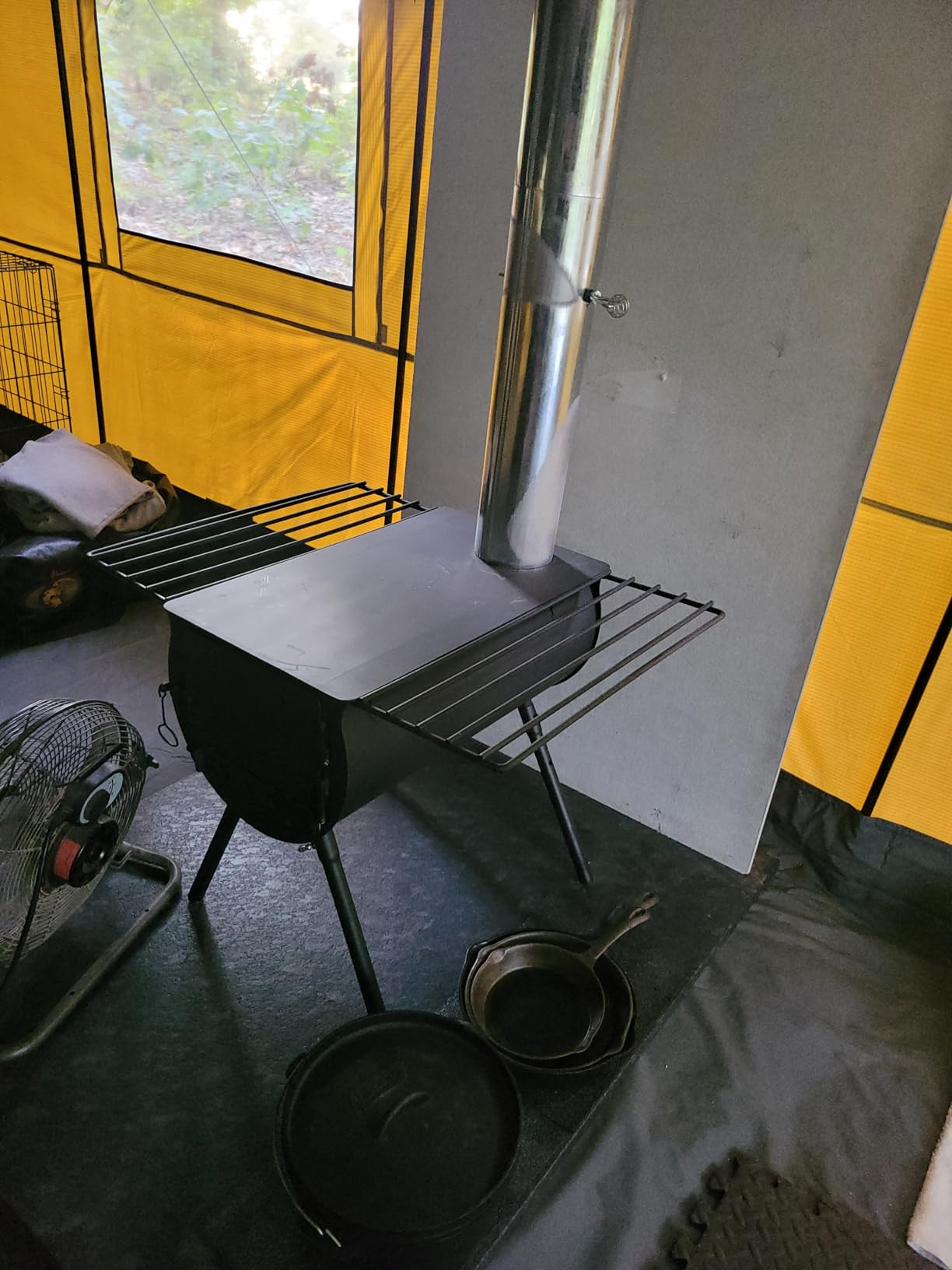 Camp Chef Alpine CS14 Heavy Duty Cylinder Tent Cabin Stove with damper and side shelves Customer Review Camp Chef Alpine CS14 Heavy Duty Cylinder Tent Cabin Stove with damper and side shelves - Customer Photo 2