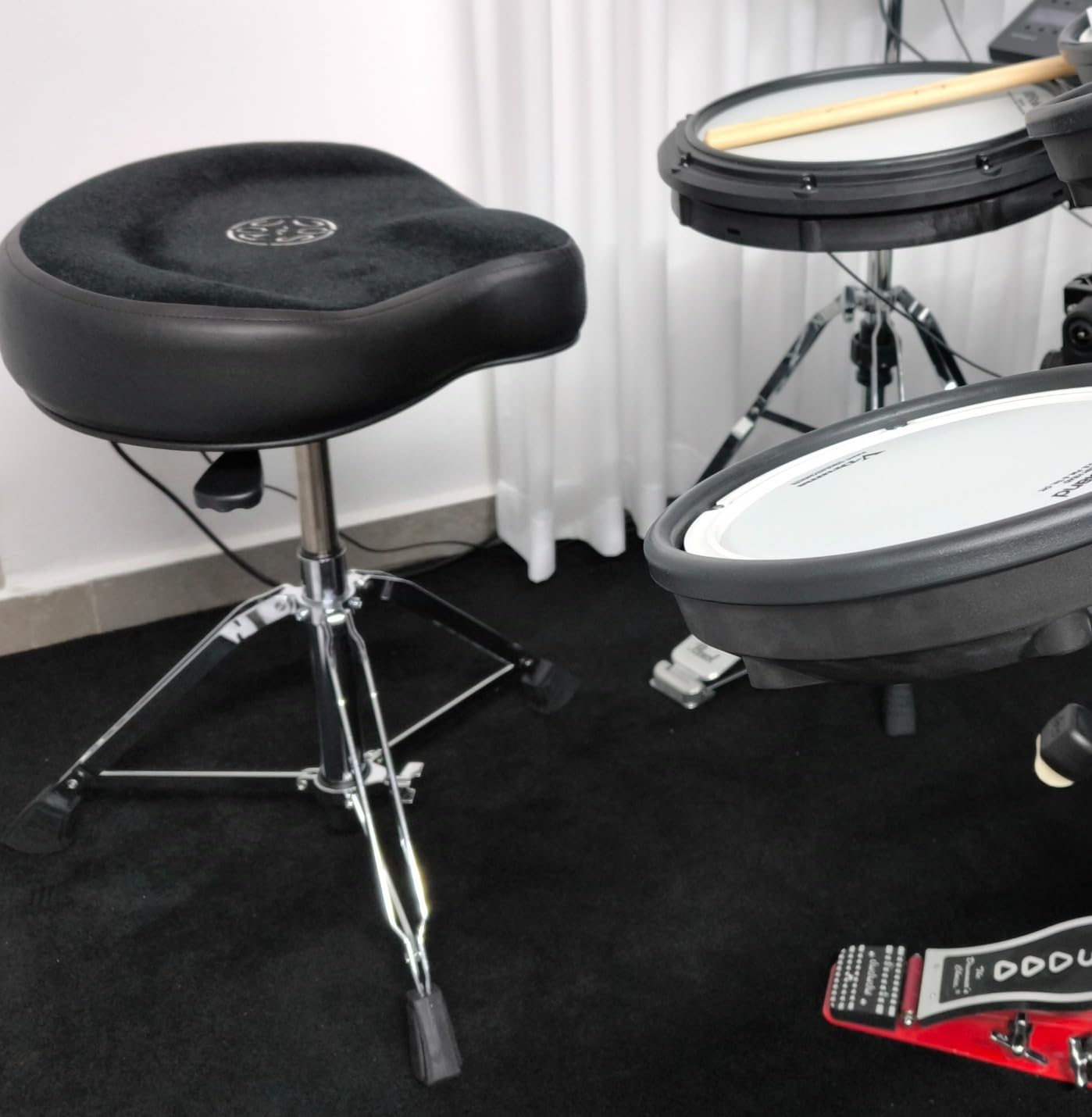 Nitro Gas Drum Throne with Original Saddle, Black Customer Review Nitro Gas Drum Throne with Original Saddle, Black - Customer Photo 2