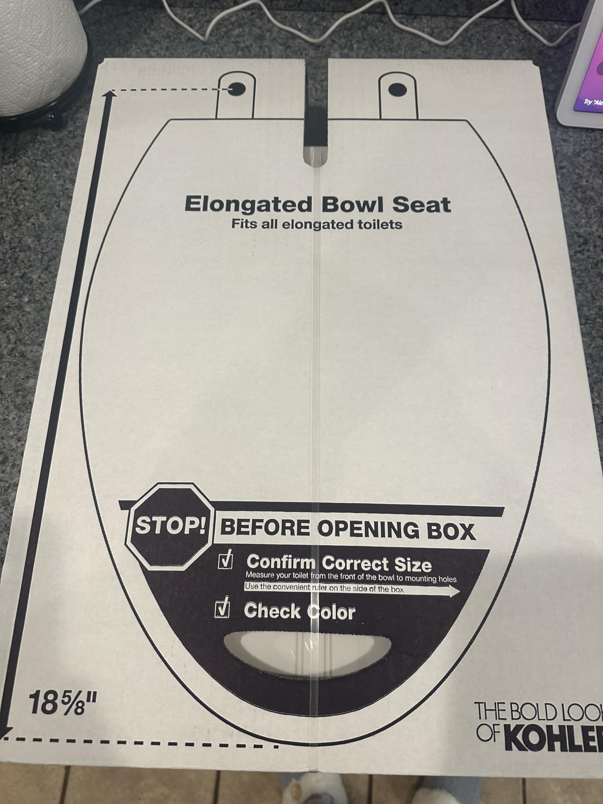 KOHLER K-4774-0 Brevia Elongated White Toilet Seat with Quick-Release Hinges And Quick-Attach Hardware For Easy Clean, White Customer Review KOHLER K-4774-0 Brevia Elongated White Toilet Seat with Quick-Release Hinges And Quick-Attach Hardware For Easy Clean, White - Customer Photo 1