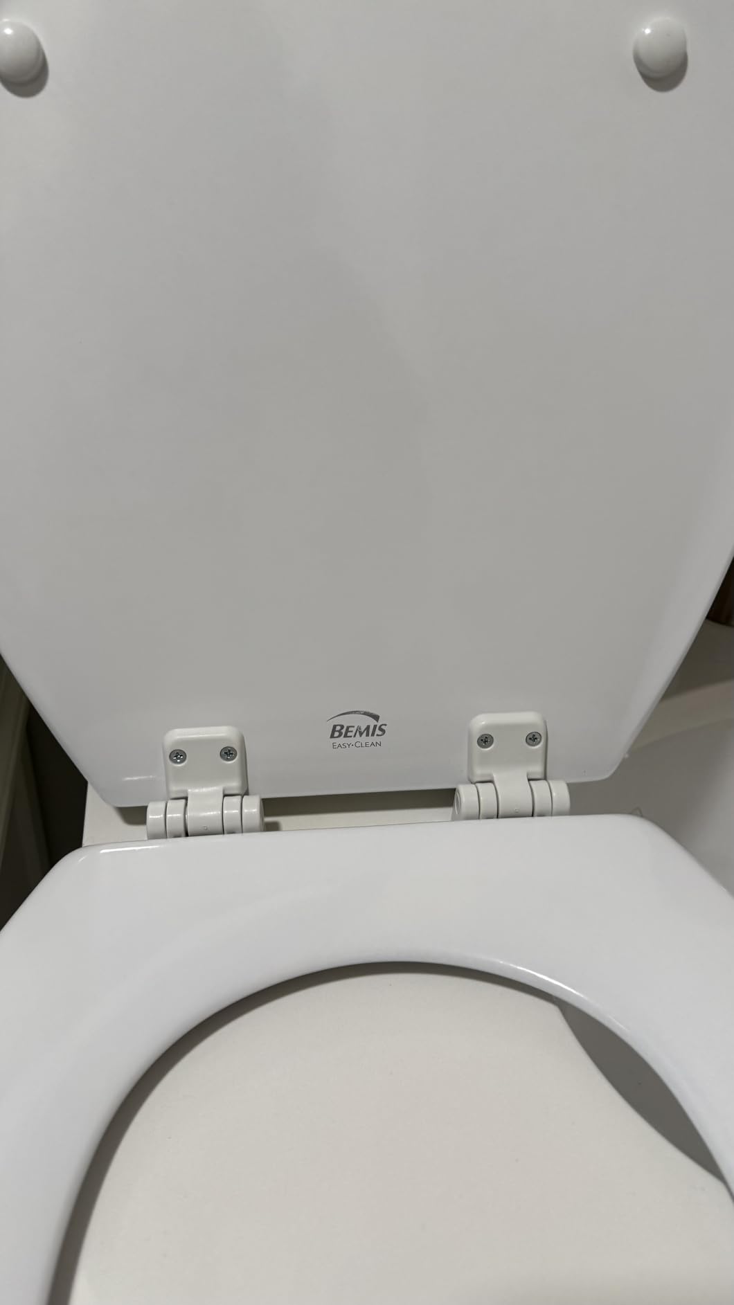 Bemis 1500EC 390 Lift-Off Wood Elongated Toilet Seat, Cotton White Customer Review Bemis 1500EC 390 Lift-Off Wood Elongated Toilet Seat, Cotton White - Customer Photo 1