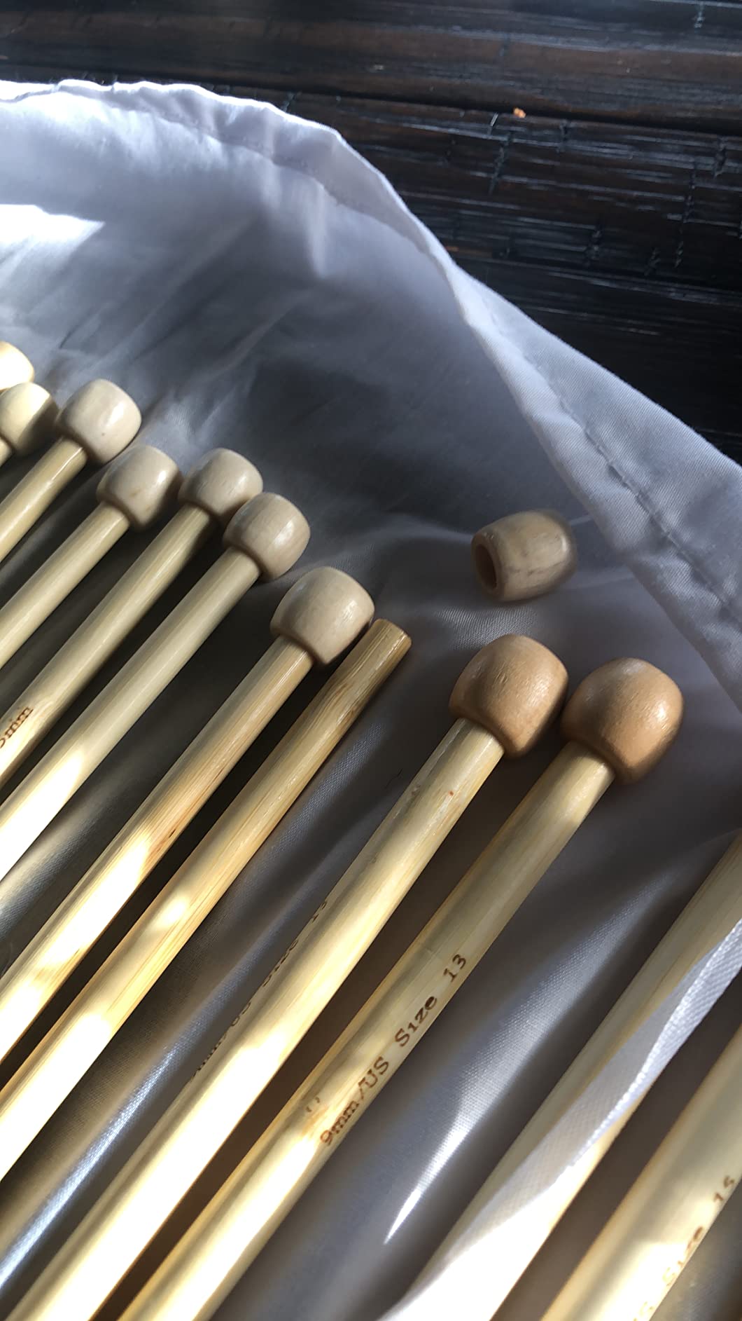 Curtzy Bamboo Knitting Needle Set - 16 Pairs of Wooden Straight Knitting Needles with Storage Case - Single Pointed in Sizes 2mm - 12mm - Each Needle Measures 34cm/13.5 inches - Beginners to Experts Customer Review Curtzy Bamboo Knitting Needle Set - 16 Pairs of Wooden Straight Knitting Needles with Storage Case - Single Pointed in Sizes 2mm - 12mm - Each Needle Measures 34cm/13.5 inches - Beginners to Experts - Customer Photo 1