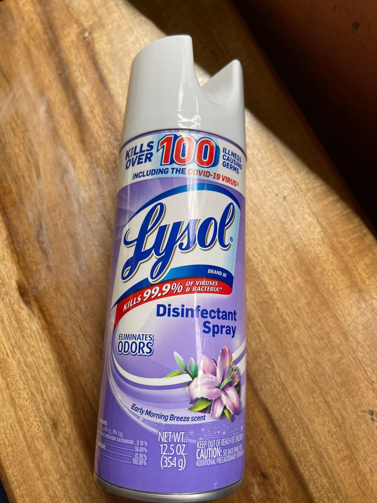 Lysol Disinfectant Spray, Sanitizing and Antibacterial Spray, For Disinfecting and Deodorizing, Early Morning Breeze, 1 Count, 12.5 fl oz each, Packaging may vary Customer Review Lysol Disinfectant Spray, Sanitizing and Antibacterial Spray, For Disinfecting and Deodorizing, Early Morning Breeze, 1 Count, 12.5 fl oz each, Packaging may vary - Customer Photo 2