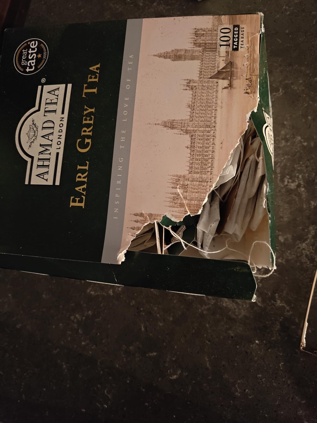 Ahmad Tea Earl Grey Tea, Tagged Teabags without envelopes, 100 Count Customer Review Ahmad Tea Earl Grey Tea, Tagged Teabags without envelopes, 100 Count - Customer Photo 1