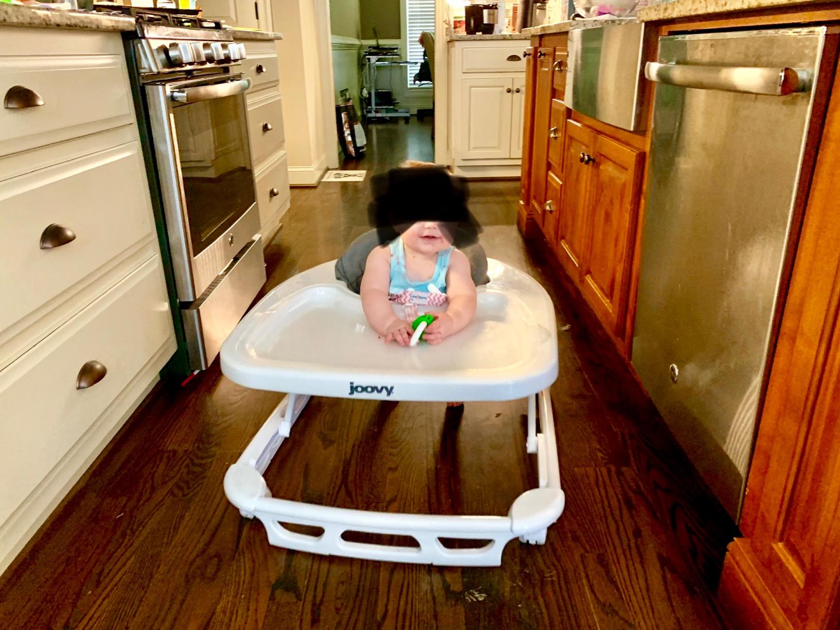 Joovy Spoon Baby Walker & Activity Center Featuring Three Adjustable Heights, Extra-Large Tray, and 30 lb Weight Capacity - JPMA Safety Certified Customer Review Joovy Spoon Baby Walker & Activity Center Featuring Three Adjustable Heights, Extra-Large Tray, and 30 lb Weight Capacity - JPMA Safety Certified - Customer Photo 2