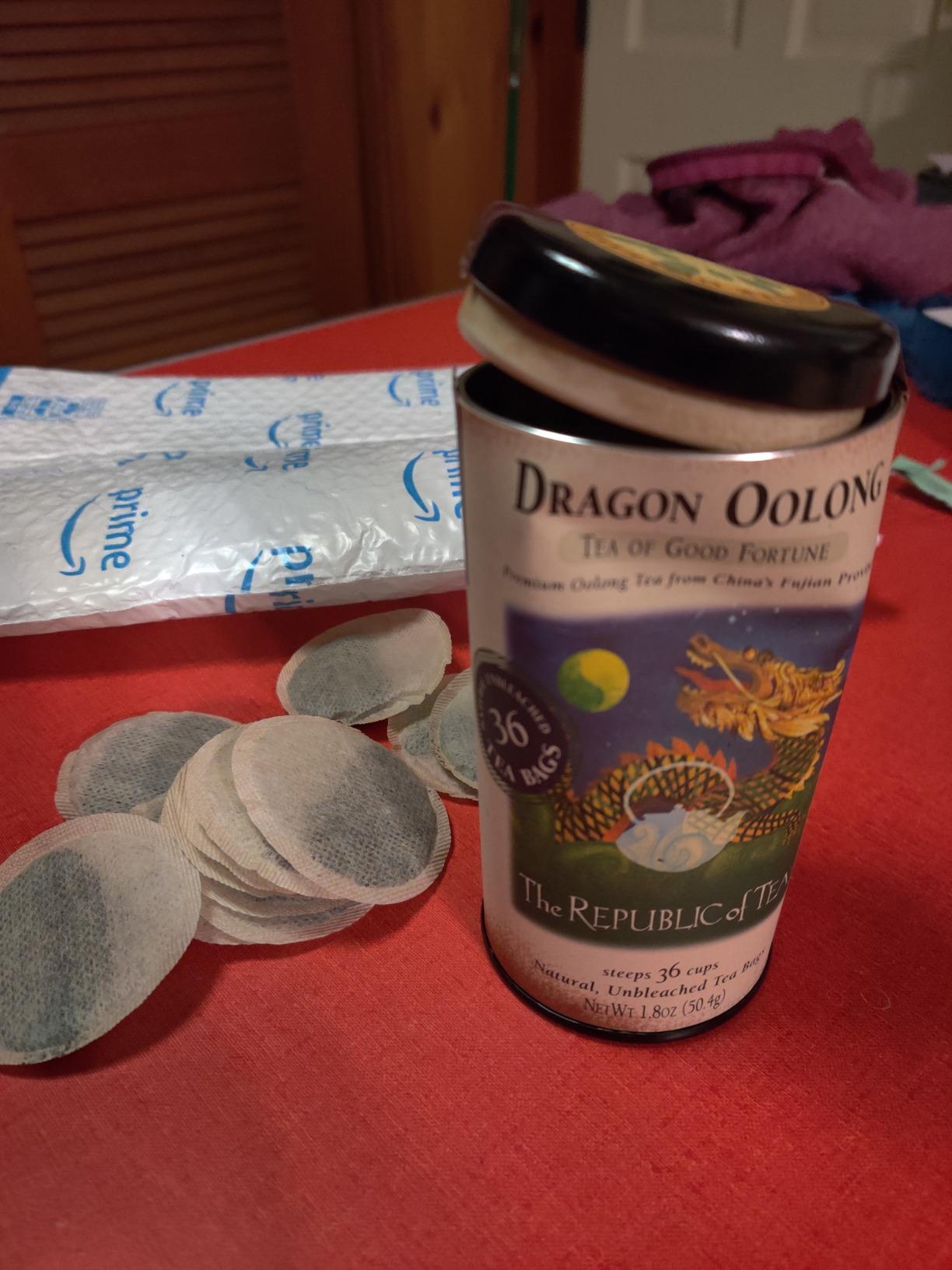 The Republic of Tea - Dragon Oolong Tea Tin, 36 Tea Bags, Naturally Caffeinated Customer Review The Republic of Tea - Dragon Oolong Tea Tin, 36 Tea Bags, Naturally Caffeinated - Customer Photo 1