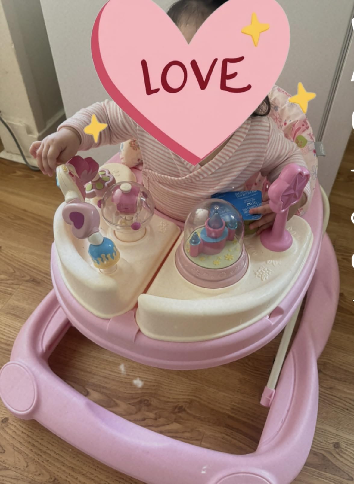 Disney Baby Walker with Wheels, Pink Baby Walkers and Activity Center for Infants Customer Review Disney Baby Walker with Wheels, Pink Baby Walkers and Activity Center for Infants - Customer Photo 2