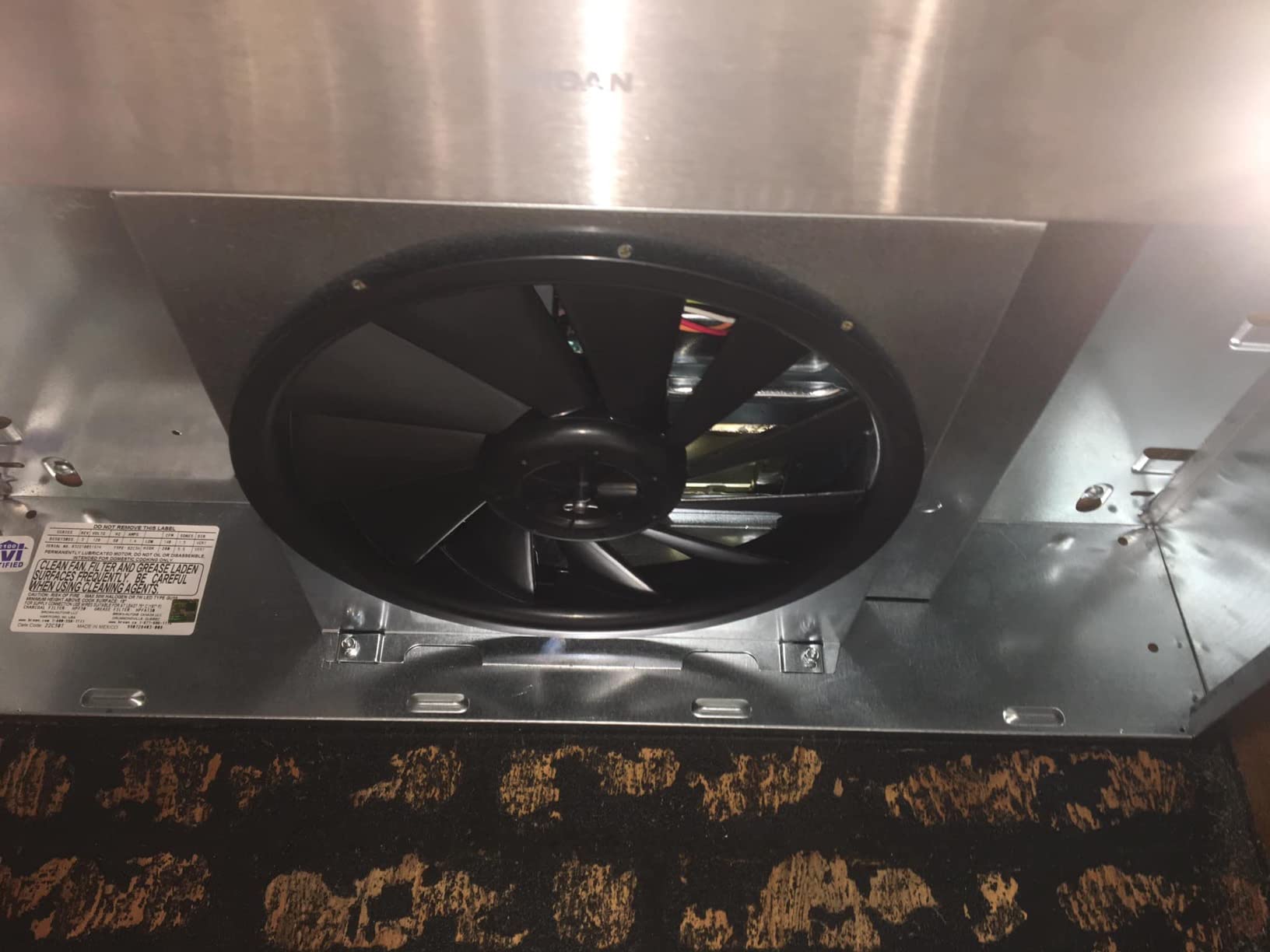 Broan-NuTone BCSQ130SS Three-Speed Glacier Under-Cabinet Range Hood with LED Lights ADA Capable, 1.5 Sones, 375 Max Blower CFM, 30-Inch, Stainless Steel Customer Review Broan-NuTone BCSQ130SS Three-Speed Glacier Under-Cabinet Range Hood with LED Lights ADA Capable, 1.5 Sones, 375 Max Blower CFM, 30-Inch, Stainless Steel - Customer Photo 2