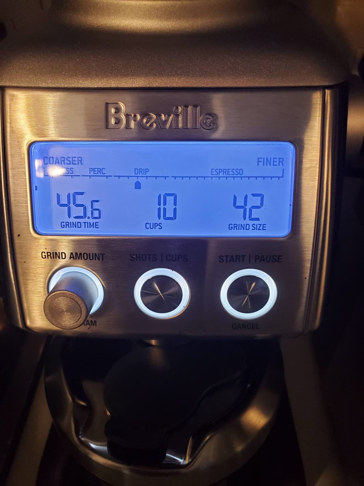 Breville BCG820BSS Smart Grinder Pro, 18 oz Coffee Bean Capacity, Brushed Stainless Steel Customer Review Breville BCG820BSS Smart Grinder Pro, 18 oz Coffee Bean Capacity, Brushed Stainless Steel - Customer Photo 1