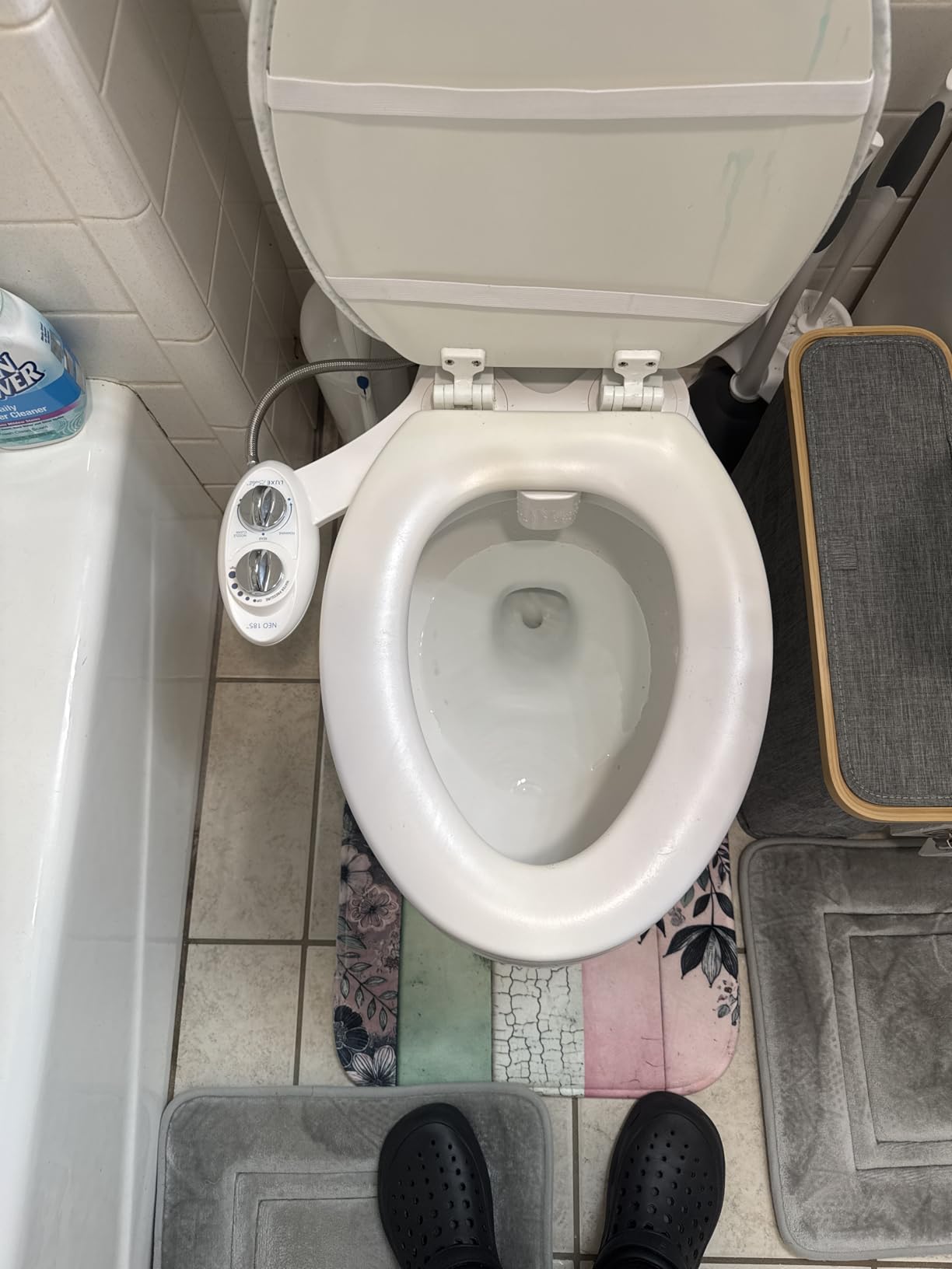 LUXE Bidet NEO 185 - Self-Cleaning, Dual Nozzle, Non-Electric Bidet Attachment for Toilet Seat, Adjustable Water Pressure, Rear and Feminine Wash Customer Review LUXE Bidet NEO 185 - Self-Cleaning, Dual Nozzle, Non-Electric Bidet Attachment for Toilet Seat, Adjustable Water Pressure, Rear and Feminine Wash - Customer Photo 1