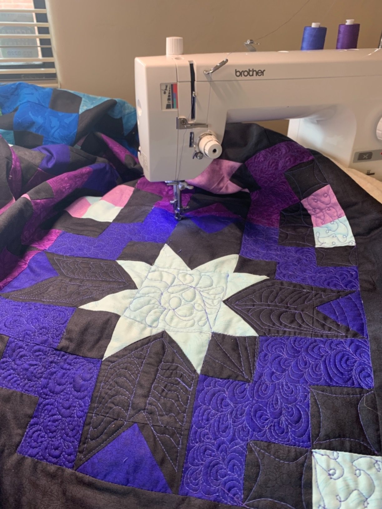 Brother PQ1500SL Sewing and Quilting Machine, Up to 1,500 Stitches Per Minute, Wide Table, 7 Included Feet - Customer Photo 1