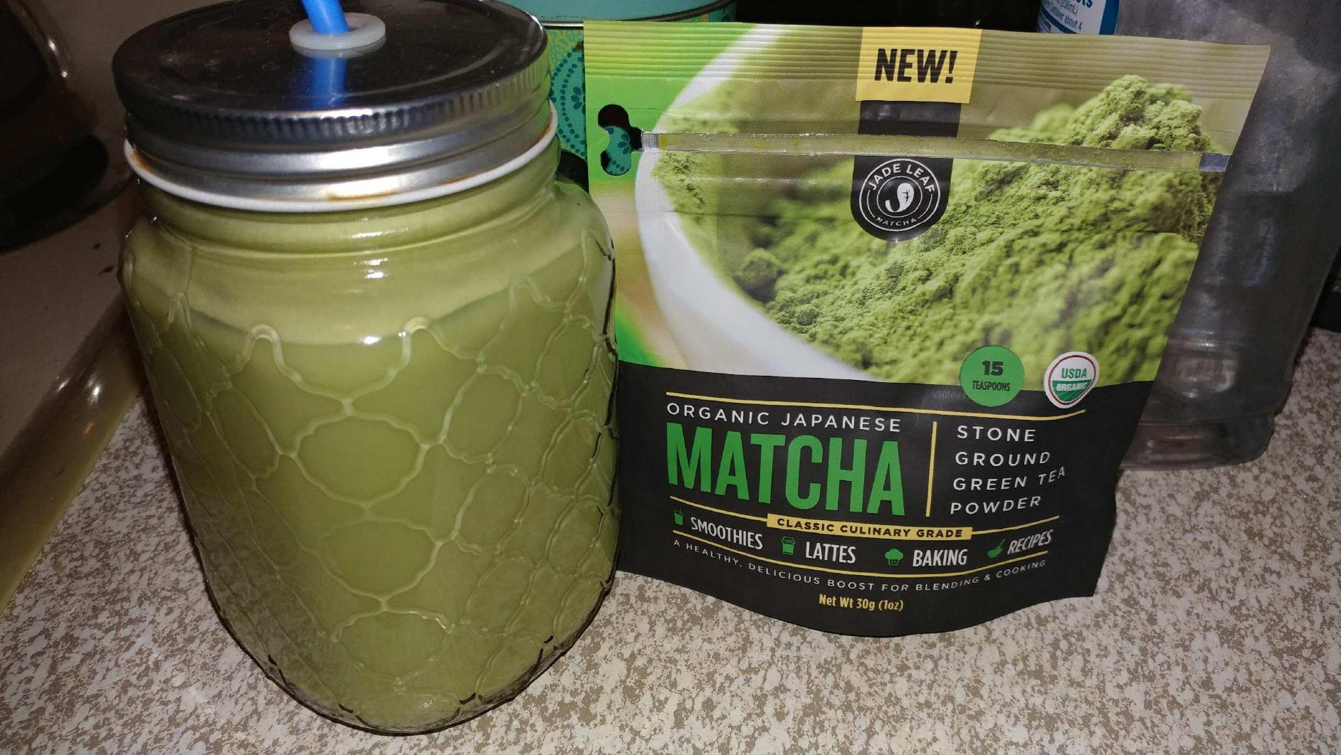 Jade Leaf Matcha Organic Ceremonial Grade Green Tea Powder - Barista Edition For Cafe Quality Tea & Lattes - Authentic Japanese Origin (1.06 Ounce Tub) Customer Review Jade Leaf Matcha Organic Ceremonial Grade Green Tea Powder - Barista Edition For Cafe Quality Tea & Lattes - Authentic Japanese Origin (1.06 Ounce Tub) - Customer Photo 1
