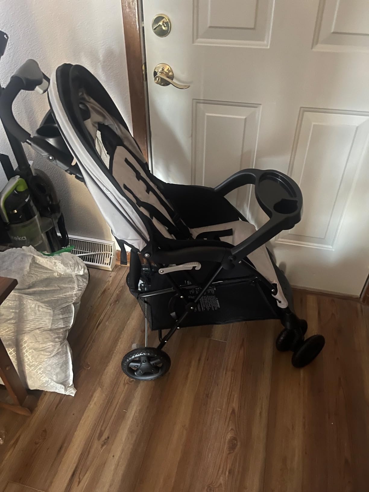Kolcraft Cloud Plus Lightweight Umbrella Stroller for Toddlers with Reclining Seat, Large Storage Basket, Canopy, Infant & Parent Trays, Compact Fold for Summer Travel, Durable Frame, Slate Gray Customer Review Kolcraft Cloud Plus Lightweight Umbrella Stroller for Toddlers with Reclining Seat, Large Storage Basket, Canopy, Infant & Parent Trays, Compact Fold for Summer Travel, Durable Frame, Slate Gray - Customer Photo 3