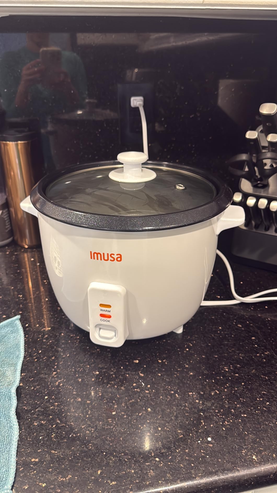 IMUSA 10cup Deluxe Stainless Steel Electric Rice Cooker with Steam Tray - Customer Photo 1