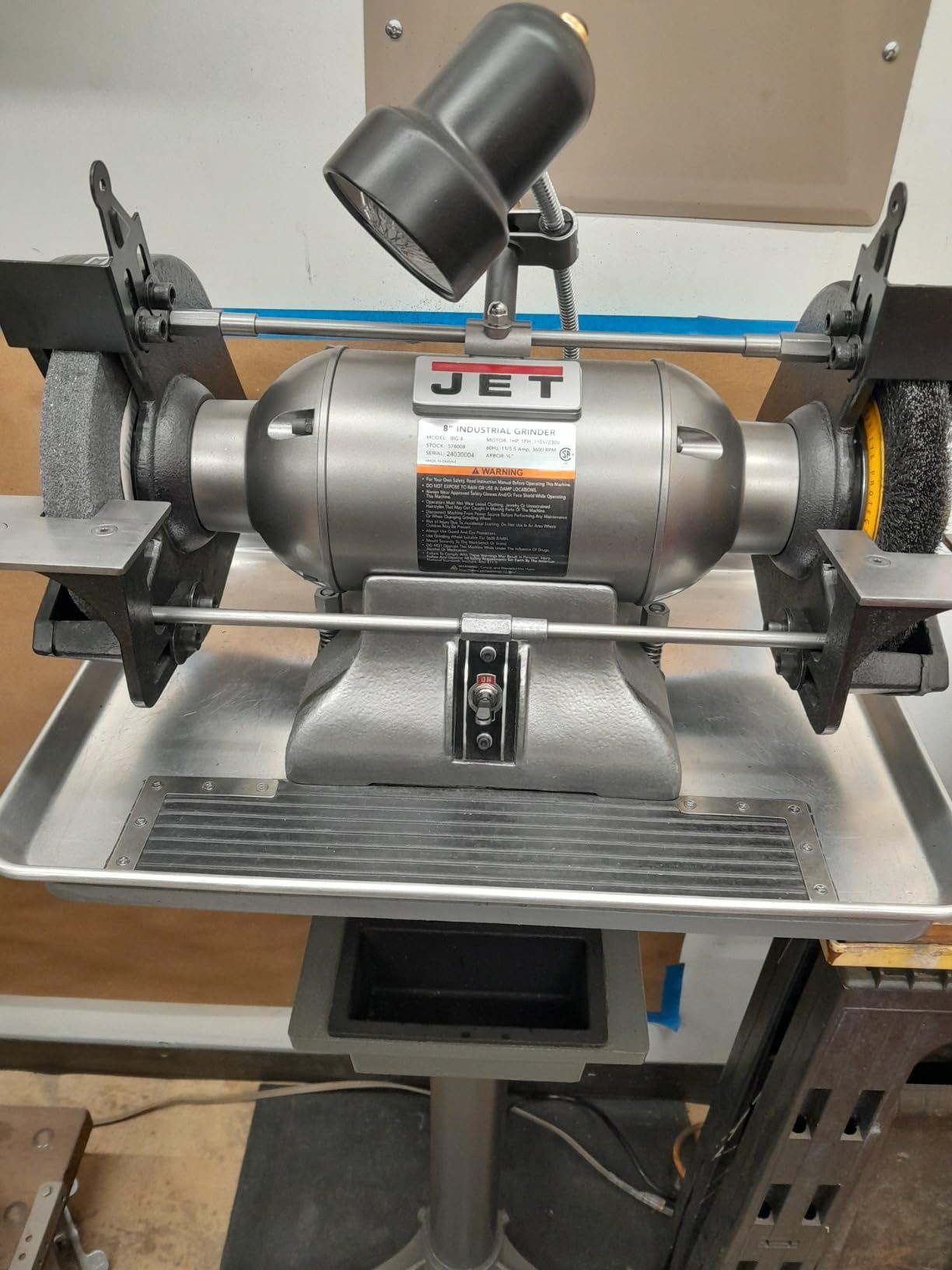 JET 8-Inch Industrial Bench Grinder, 3600 RPM, 1 HP, 115V 1Ph Customer Review JET 8-Inch Industrial Bench Grinder, 3600 RPM, 1 HP, 115V 1Ph - Customer Photo 1