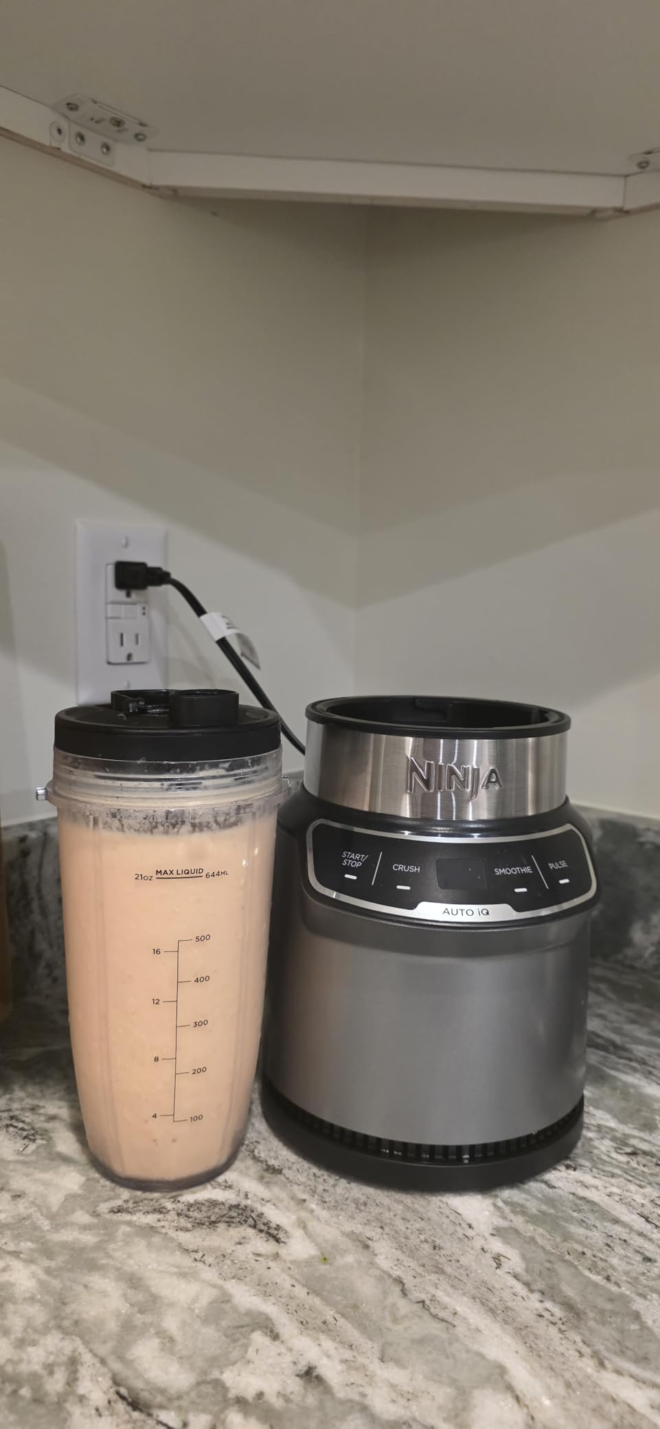 Ninja Fit Compact Personal Blender, Portable Blender for-Smoothies, Shakes, Food Prep, and Frozen Blending, 700-Watt Base, (2) 16-oz. Cups and Spout Lids, Black QB3001SS Customer Review Ninja Fit Compact Personal Blender, Portable Blender for-Smoothies, Shakes, Food Prep, and Frozen Blending, 700-Watt Base, (2) 16-oz. Cups and Spout Lids, Black QB3001SS - Customer Photo 1