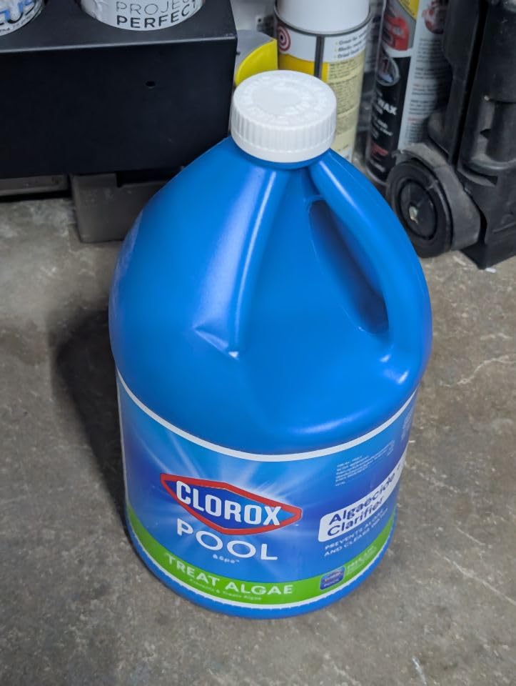 Clorox® Pool&Spa™ Swimming Pool Algaecide and Clarifier, Prevents and Treats Pool Algae, Clears Water, 128 Fl Oz (Pack of 1) Customer Review Clorox® Pool&Spa™ Swimming Pool Algaecide and Clarifier, Prevents and Treats Pool Algae, Clears Water, 128 Fl Oz (Pack of 1) - Customer Photo 1