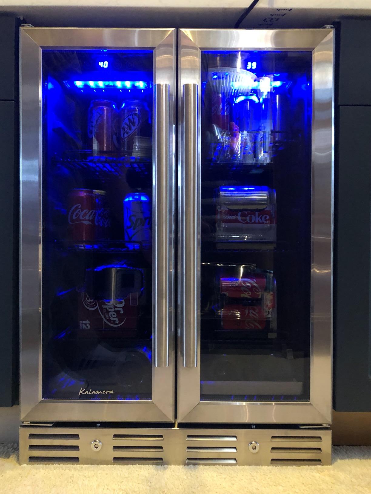 Kalamera 24 inch Beverage Refrigerator - 154 Cans Capacity Beverage Cooler- Fit Perfectly into 24 Kalamera 24 inch Beverage Refrigerator - 154 Cans Capacity Beverage Cooler- Fit Perfectly into 24