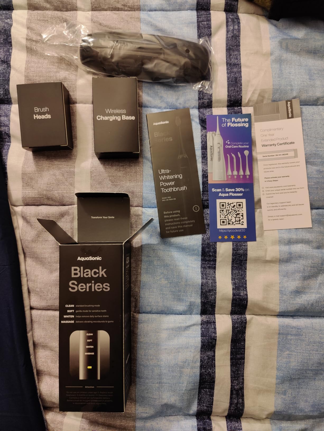 Aquasonic Black Series Ultra Whitening Toothbrush – ADA Accepted Electric Toothbrush- 8 Brush Heads & Travel Case – 40,000 VPM Electric Motor & Wireless Charging - 4 Modes w Smart Timer Customer Review Aquasonic Black Series Ultra Whitening Toothbrush – ADA Accepted Electric Toothbrush- 8 Brush Heads & Travel Case – 40,000 VPM Electric Motor & Wireless Charging - 4 Modes w Smart Timer - Customer Photo 3