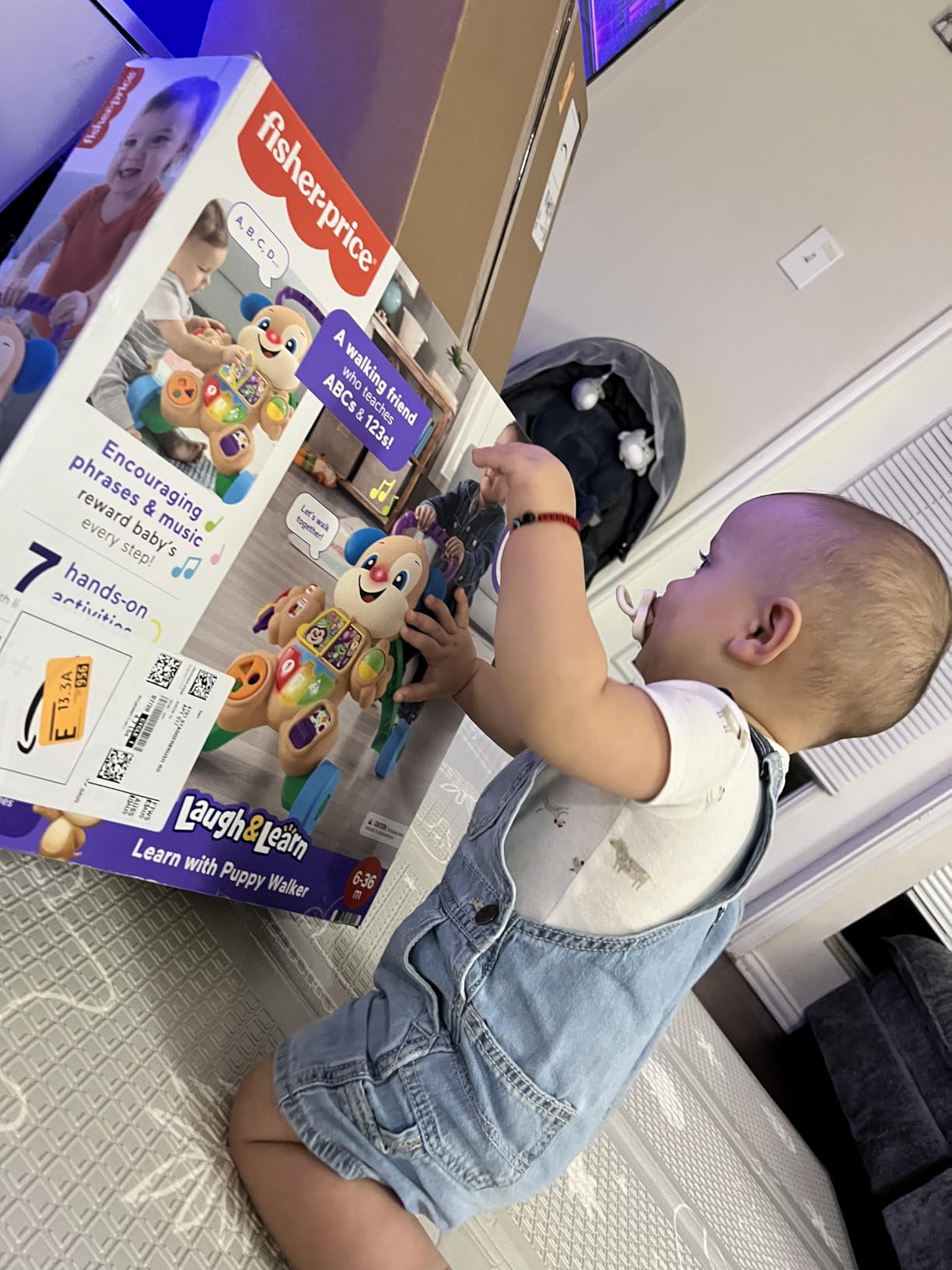 Fisher-Price Baby Toy Laugh & Learn Smart Stages Learn with Puppy Walker with Music Lights & Activities for Infants Ages 6+ Months Customer Review Fisher-Price Baby Toy Laugh & Learn Smart Stages Learn with Puppy Walker with Music Lights & Activities for Infants Ages 6+ Months - Customer Photo 1