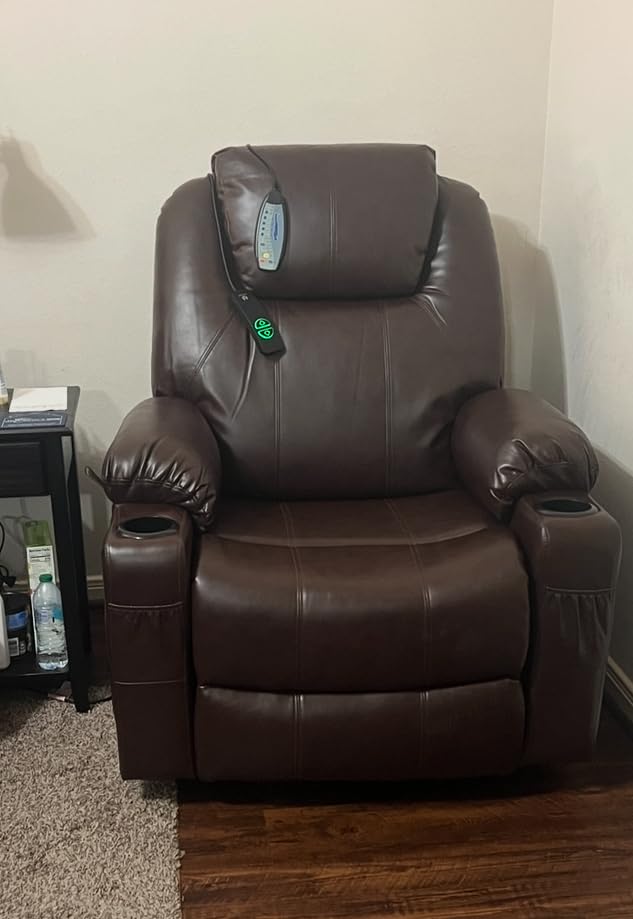 MCombo Power Lift Recliner Chair for Elderly, Lift Chair with Heat and Massage, FSC Certified, USB Ports, Cup Holders, Faux Leather Customer Review MCombo Power Lift Recliner Chair for Elderly, Lift Chair with Heat and Massage, FSC Certified, USB Ports, Cup Holders, Faux Leather - Customer Photo 1