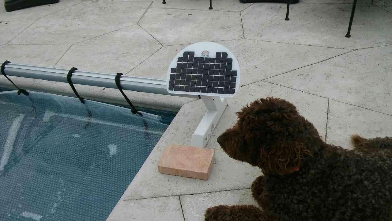 Automatic Motorized Solar Blanket Cover Reel/Roller for Rectangular in-ground Swimming Pools up to 20x40' - Solar Battery Powered, Click-of-Button Simple Operation Customer Review Automatic Motorized Solar Blanket Cover Reel/Roller for Rectangular in-ground Swimming Pools up to 20x40' - Solar Battery Powered, Click-of-Button Simple Operation - Customer Photo 1