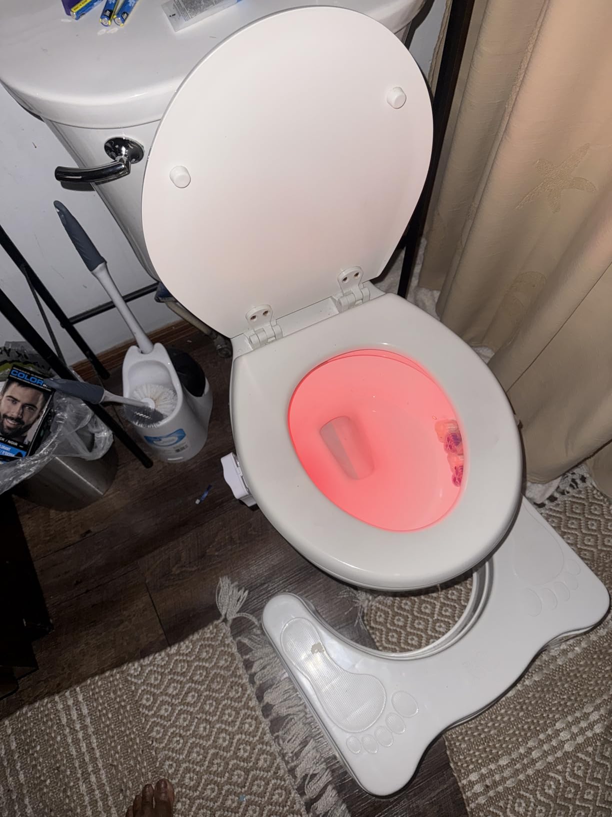 ZEZHOU Original Toilet Night Light 2 Pack, Motion Sensor Activated LED Lamp, Fun 8 Colors Changing Bathroom Nightlight Add on Toilet Bowl Seat Customer Review ZEZHOU Original Toilet Night Light 2 Pack, Motion Sensor Activated LED Lamp, Fun 8 Colors Changing Bathroom Nightlight Add on Toilet Bowl Seat - Customer Photo 1