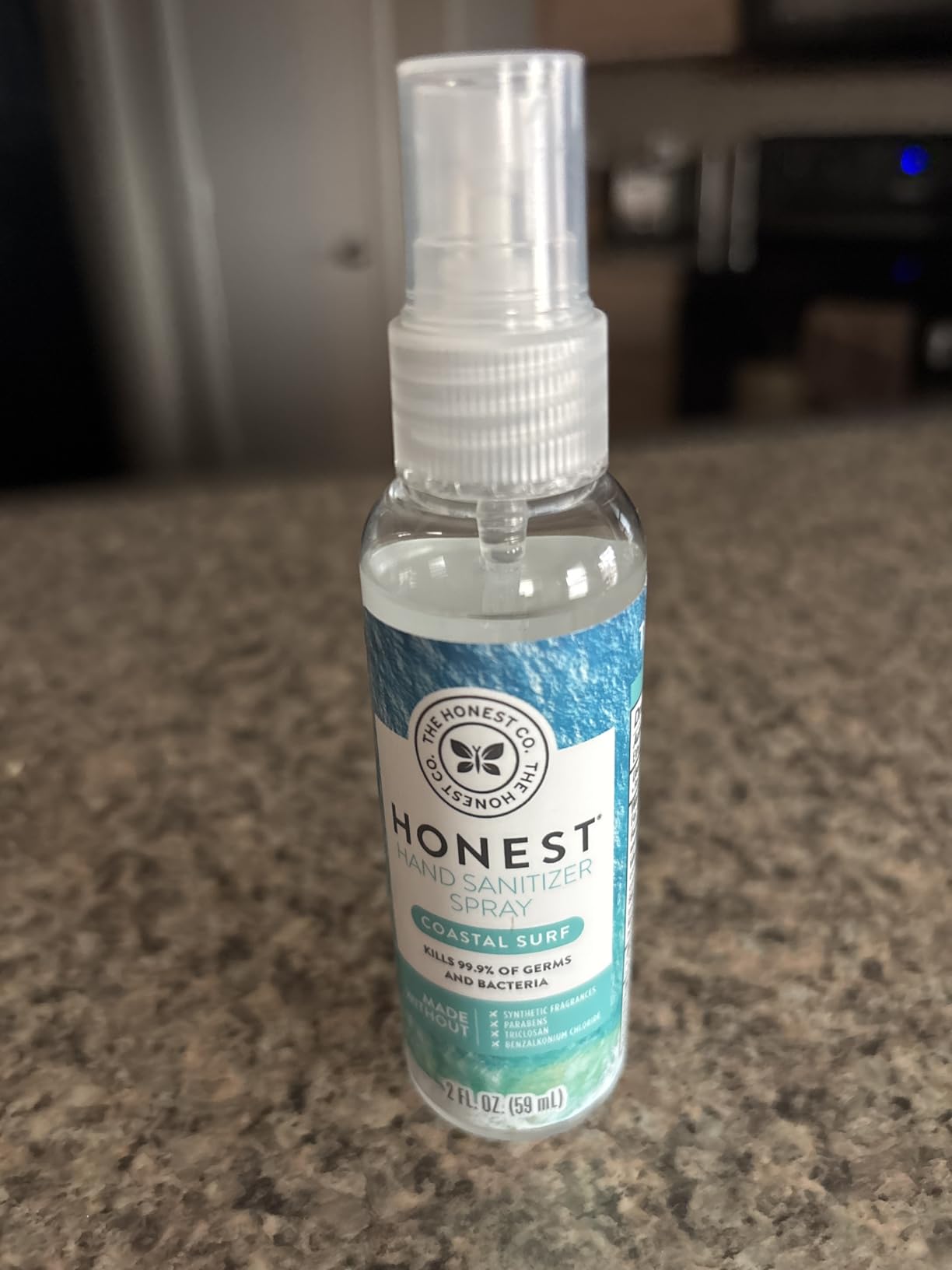The Honest Company Plant-Based Hand Sanitizer Spray | Kills 99.9% of Germs | Hypoallergenic, Quick-drying + Moisturizing | Fragrance Free, 2 fl oz Customer Review The Honest Company Plant-Based Hand Sanitizer Spray | Kills 99.9% of Germs | Hypoallergenic, Quick-drying + Moisturizing | Fragrance Free, 2 fl oz - Customer Photo 2