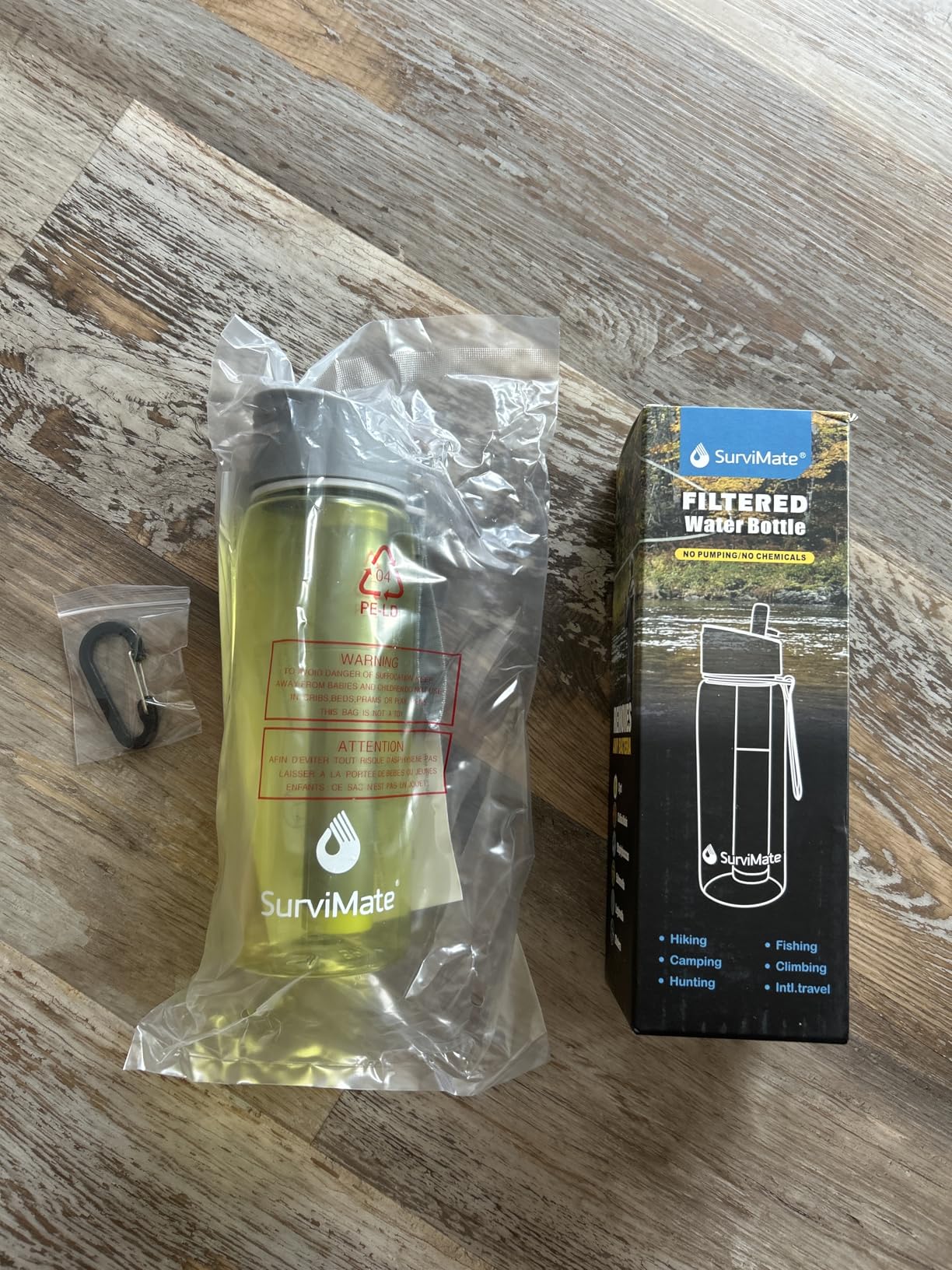 Survimate 5-Stage 0.01μm Ultra-Filtration Filtered Water Bottle, BPA-Free Material, NSF/ANSI 42&372 Certified, Portable Water Filter Bottle for Survival, Camping, Hiking, and Emergency Use Customer Review Survimate 5-Stage 0.01μm Ultra-Filtration Filtered Water Bottle, BPA-Free Material, NSF/ANSI 42&372 Certified, Portable Water Filter Bottle for Survival, Camping, Hiking, and Emergency Use - Customer Photo 1