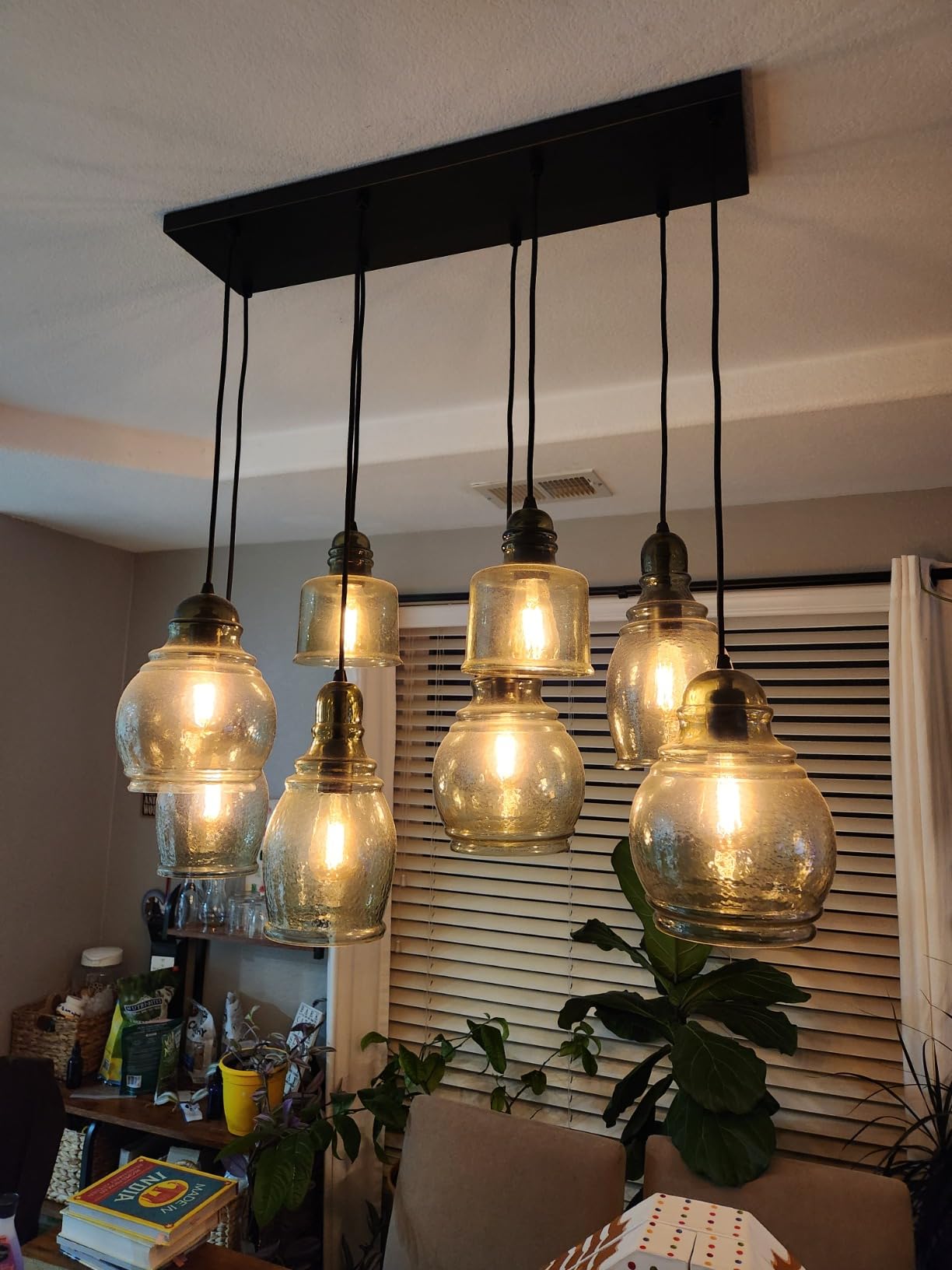 GE Vintage Style LED Light Bulbs, 60 Watt, Clear Finish, ST19 Edison Style Bulbs (2 Pack) Customer Review GE Vintage Style LED Light Bulbs, 60 Watt, Clear Finish, ST19 Edison Style Bulbs (2 Pack) - Customer Photo 1