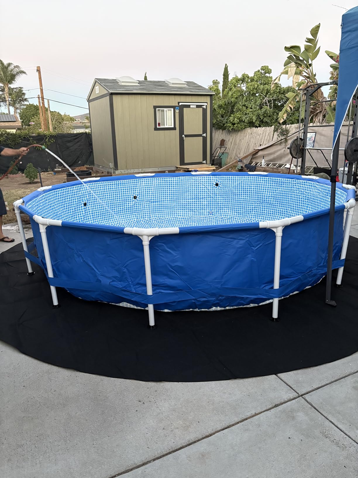 Intex Metal Frame 12 ft x 30 in Round Above Ground Outdoor Backyard Swimming Family Pool for Kids and Adults Ages 6 and Up, Blue Customer Review Intex Metal Frame 12 ft x 30 in Round Above Ground Outdoor Backyard Swimming Family Pool for Kids and Adults Ages 6 and Up, Blue - Customer Photo 5