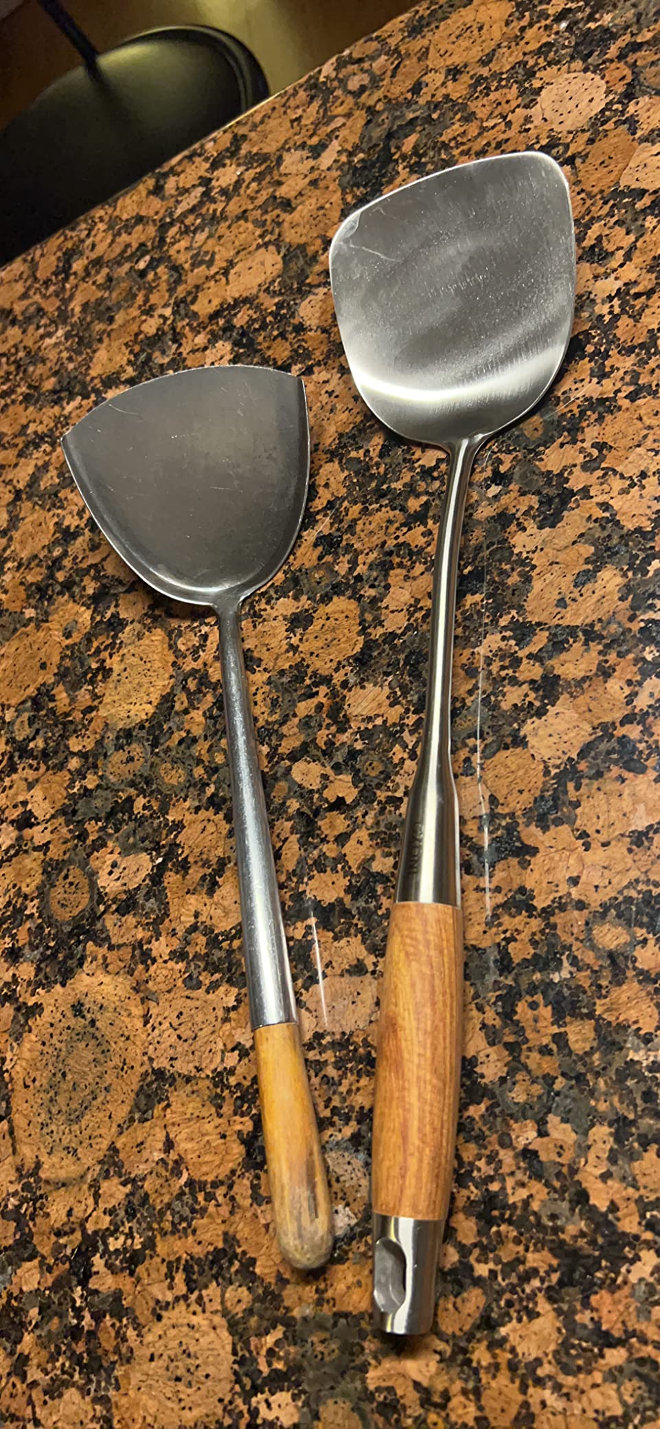 Wok Spatula Stainless Steel, Wide Metal Spatula with Hollow Long Handle Wok Utensils,Silver/14.7Inch Customer Review Wok Spatula Stainless Steel, Wide Metal Spatula with Hollow Long Handle Wok Utensils,Silver/14.7Inch - Customer Photo 1
