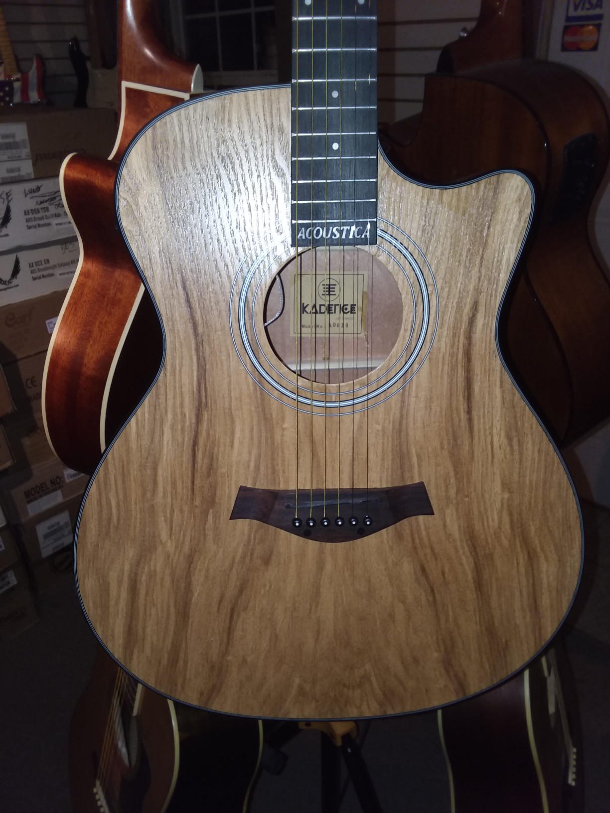 Kadence Acoustica Series Acoustic Electric Guitar - Wooden Acoustic Guitars (Zebra Wood) - Electric Acoustic Guitar with Pickup, Inbuilt Tuner and Bag - Guitar Acoustic for Beginner & Professionals Customer Review Kadence Acoustica Series Acoustic Electric Guitar - Wooden Acoustic Guitars (Zebra Wood) - Electric Acoustic Guitar with Pickup, Inbuilt Tuner and Bag - Guitar Acoustic for Beginner & Professionals - Customer Photo 2