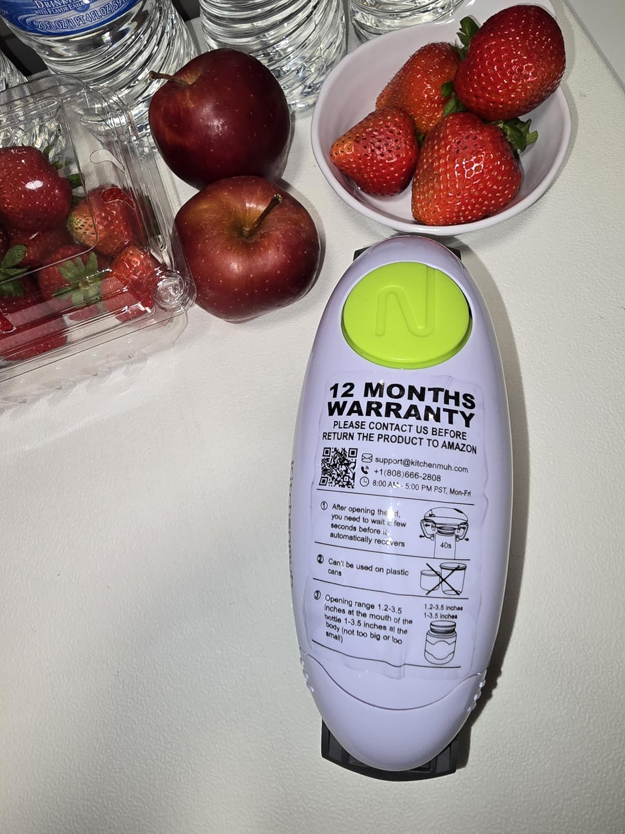 Higher Torque Electric Jar Opener for Seniors with Arthritis Fit Almost Jars Size, Strong Tough Automatic Jar Opener for Weak Hands, Hands Free Battery Operated Bottle Opener for Arthritic Hands White Customer Review Higher Torque Electric Jar Opener for Seniors with Arthritis Fit Almost Jars Size, Strong Tough Automatic Jar Opener for Weak Hands, Hands Free Battery Operated Bottle Opener for Arthritic Hands White - Customer Photo 1